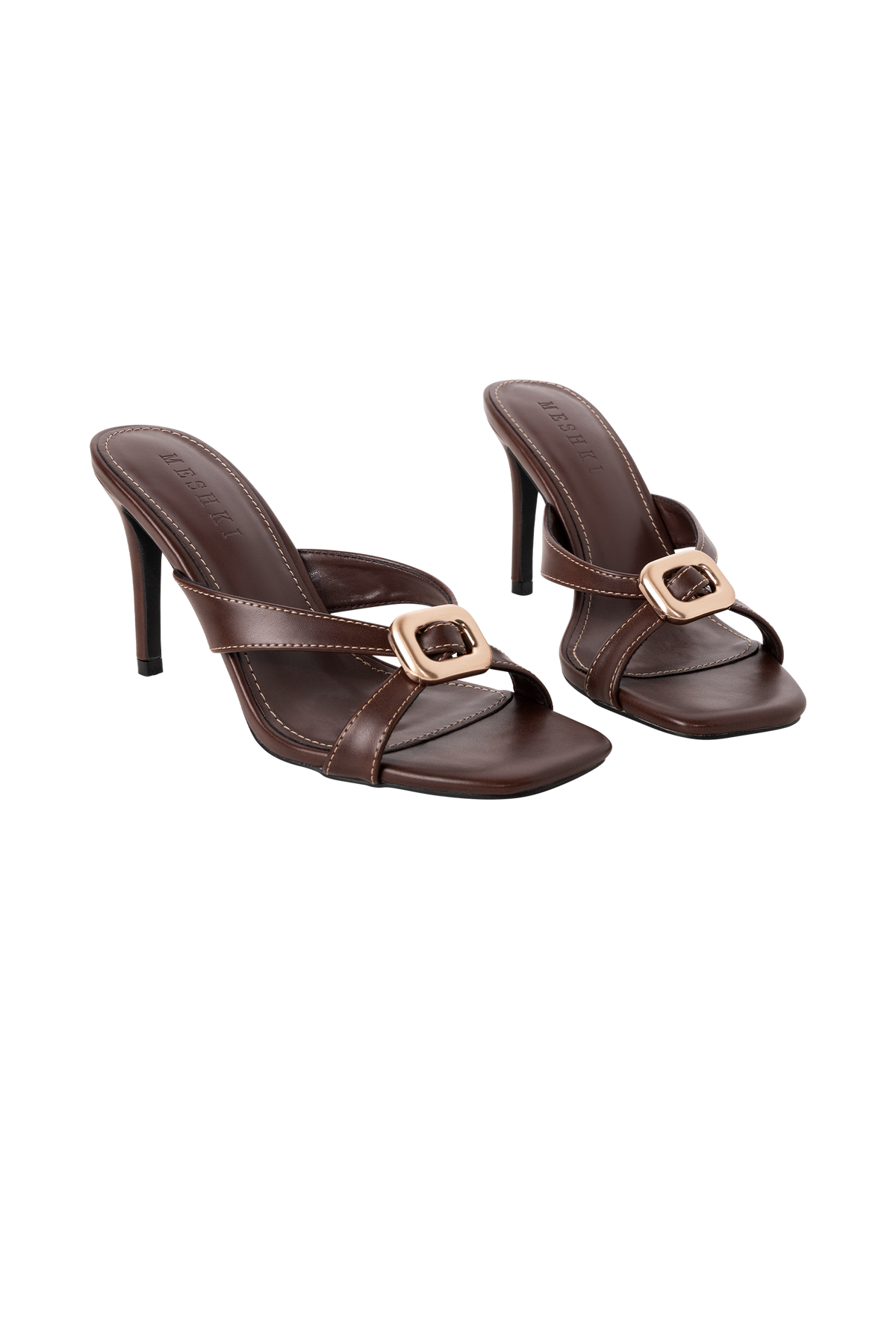 Jodie High Heel With Hardware - Chocolate #8
