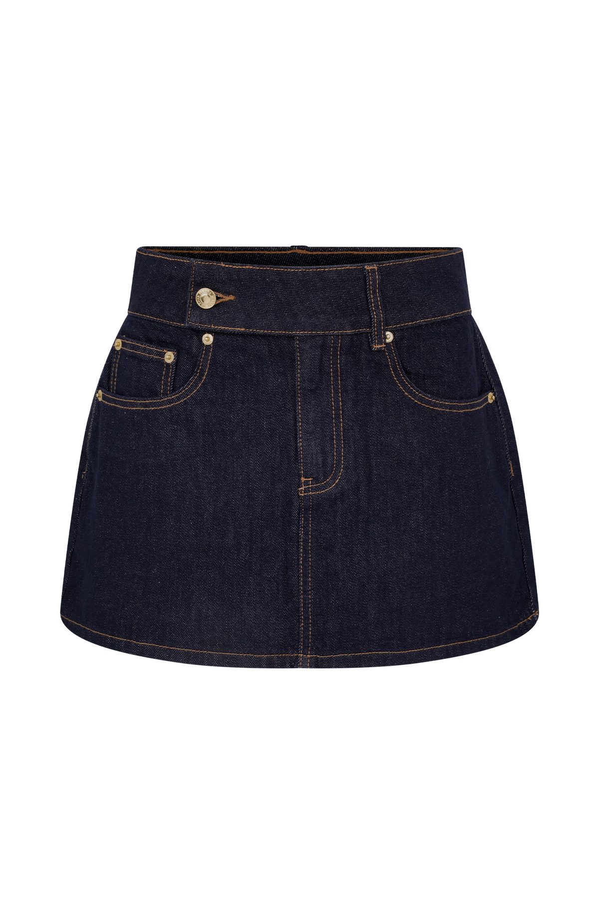 Julienne Denim Mini Skirt - Washed Indigo Blue #7