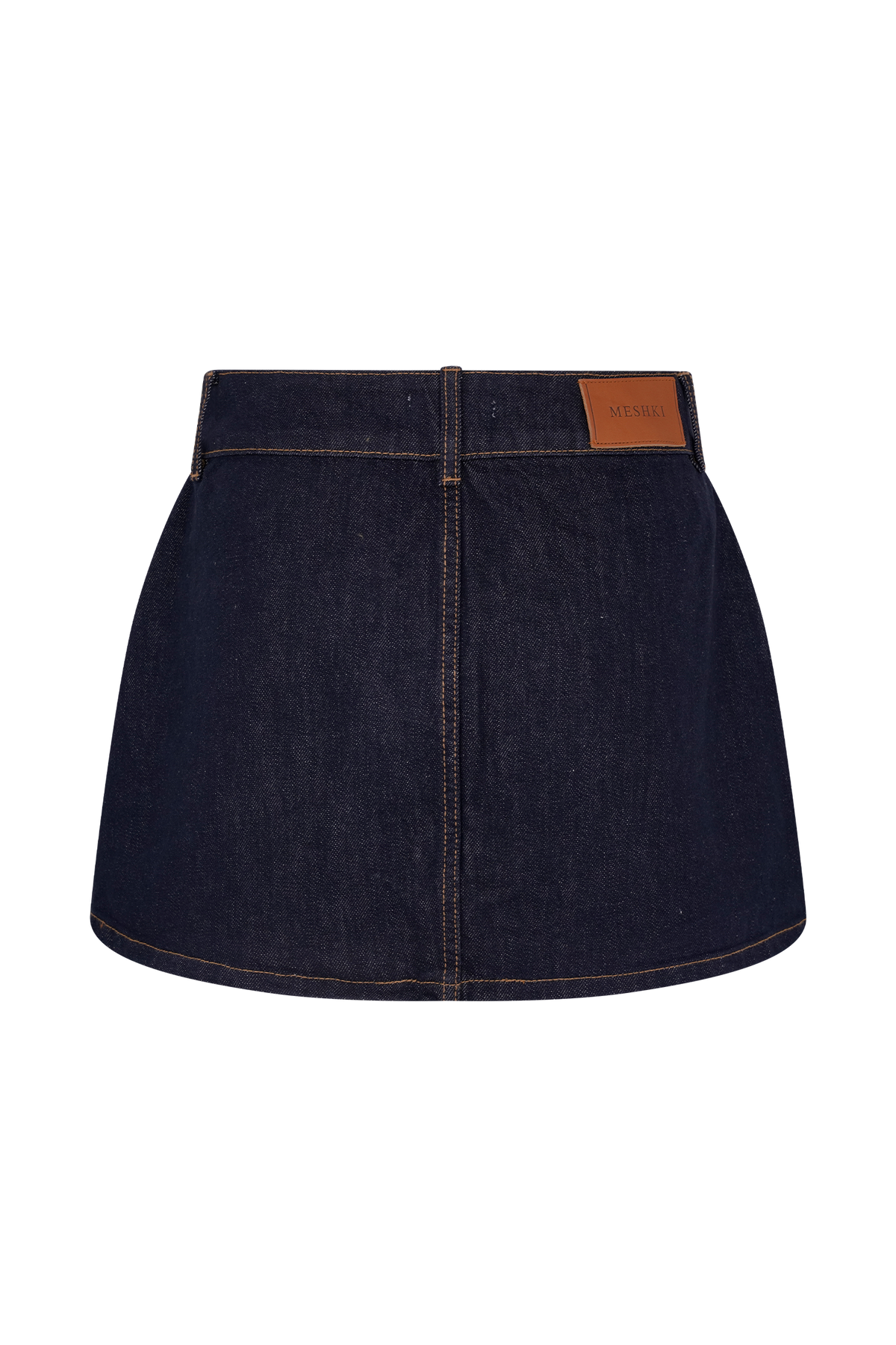Julienne Denim Mini Skirt - Washed Indigo Blue #6