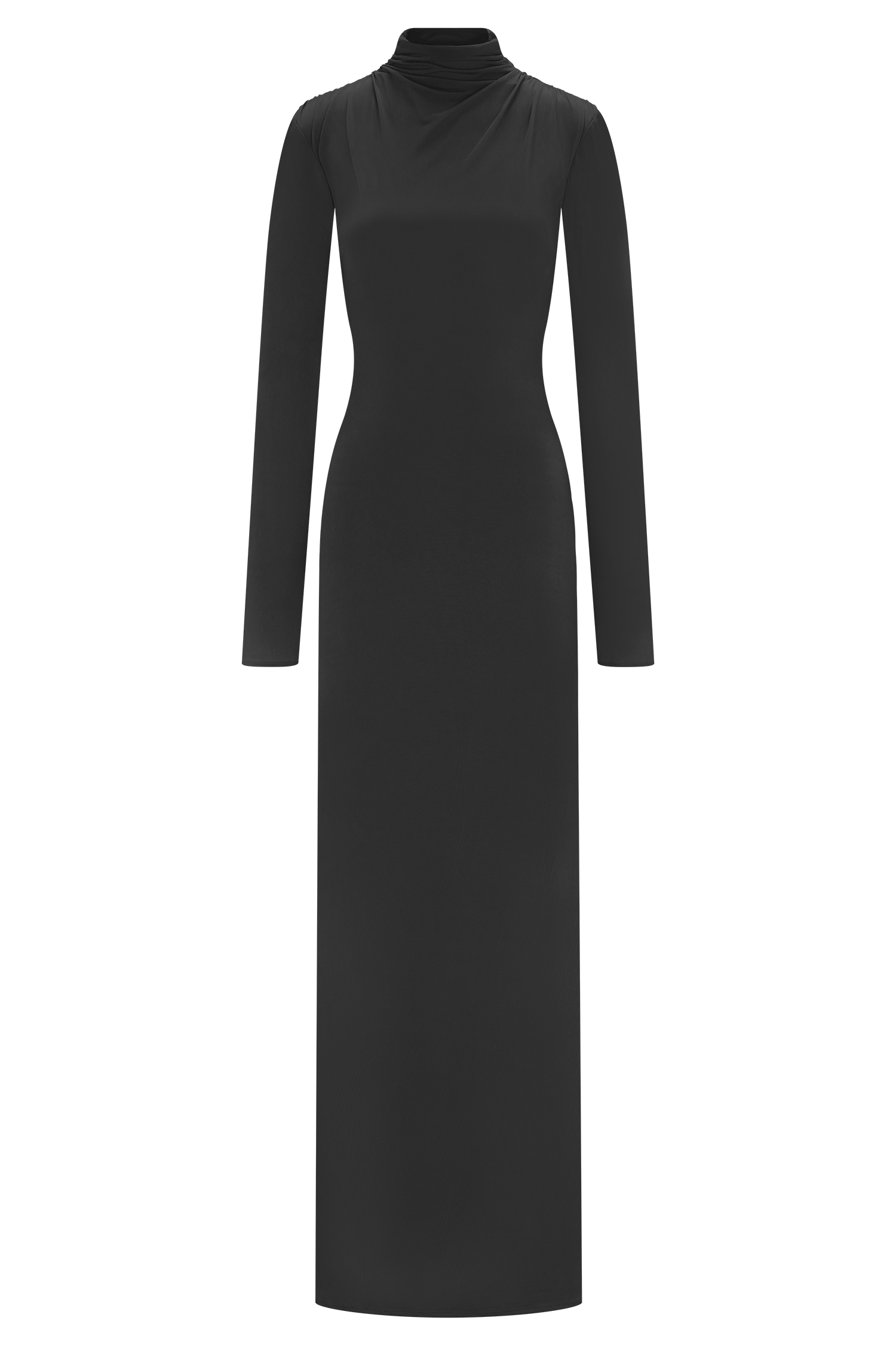 Kiyah Slinky Cut Out Maxi Dress - Black #8