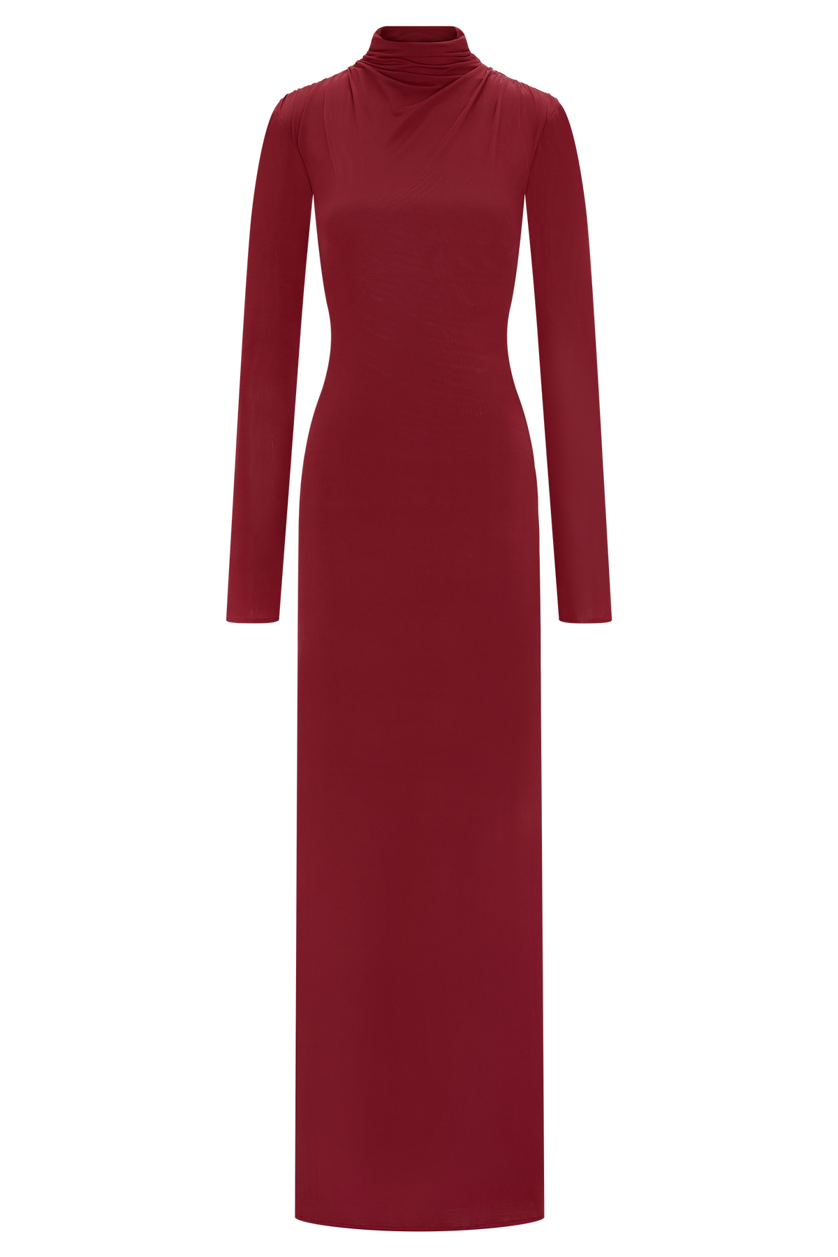 Kiyah Slinky Cut Out Maxi Dress - Red #10