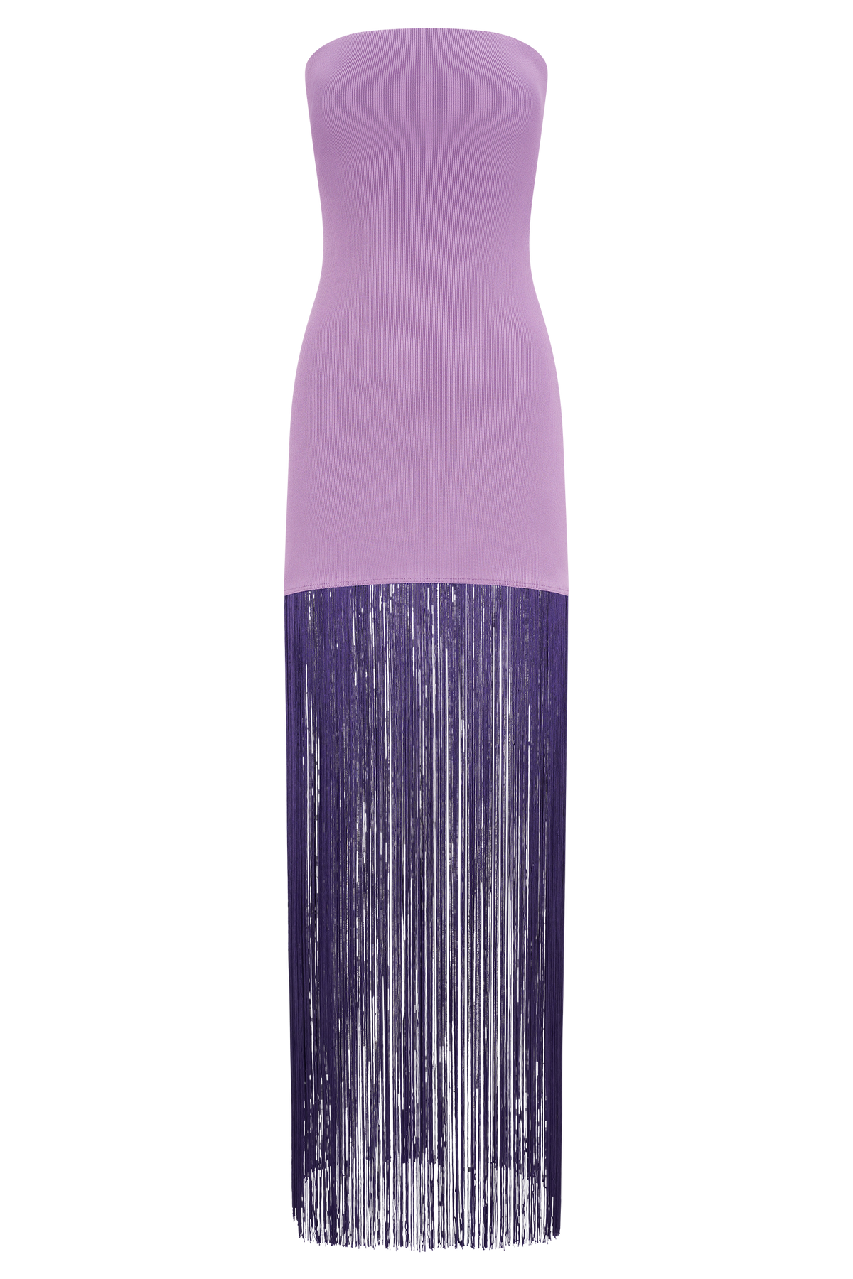 Koah Fringe Bandage Knit Maxi Dress - Purple #10