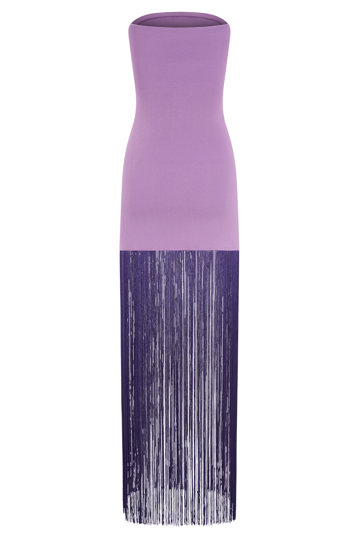 Koah Fringe Bandage Knit Maxi Dress - Purple #9
