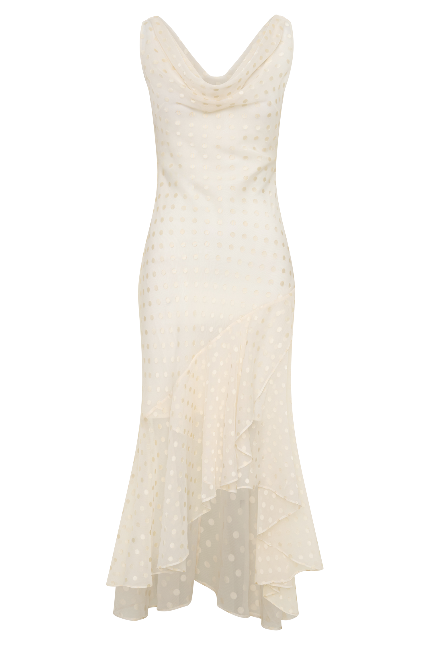 Lilah Devore Midi Dress - Ivory #8