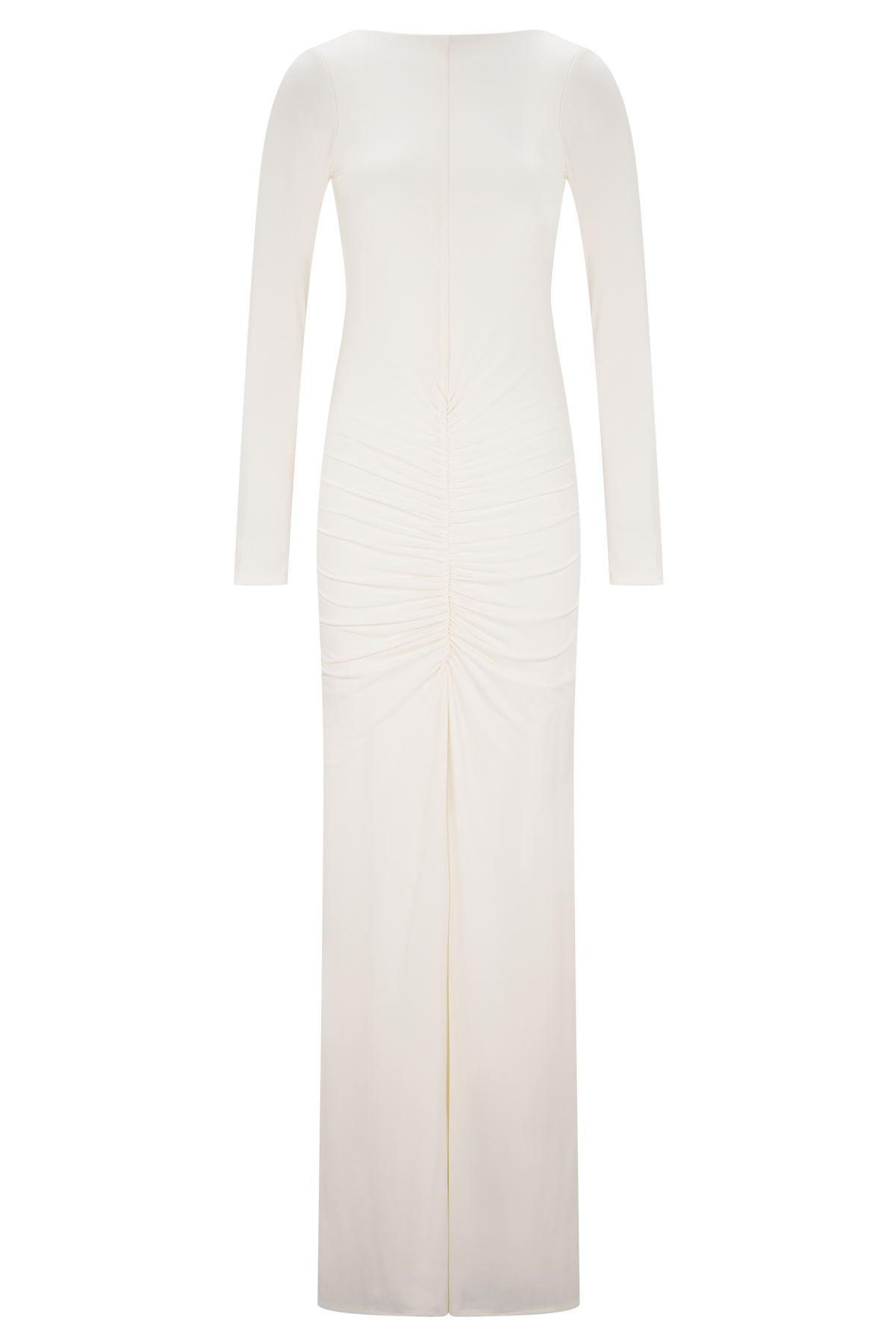Louisa Long Sleeve Slinky Maxi Dress - Ivory