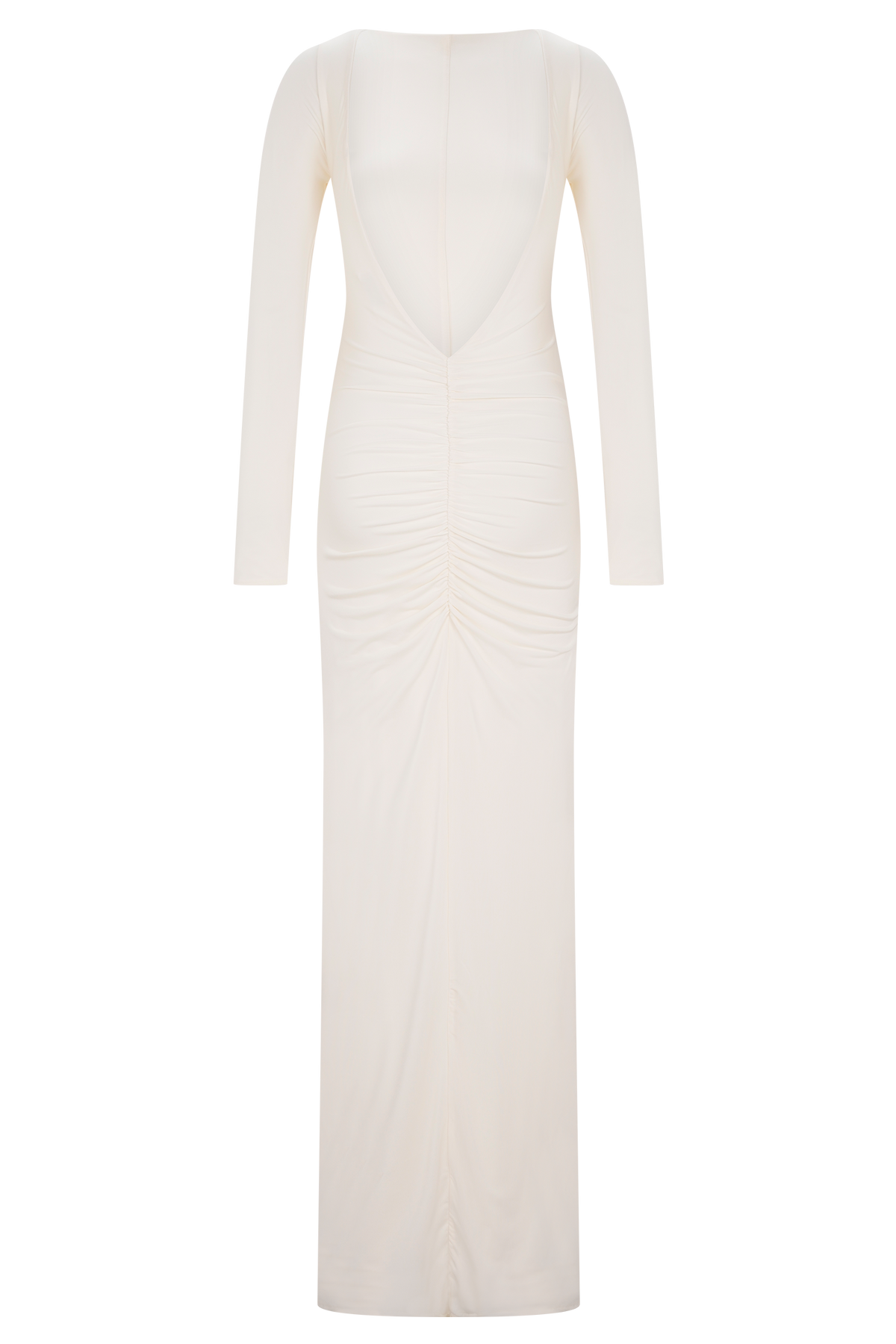 Louisa Long Sleeve Slinky Maxi Dress - Ivory #6