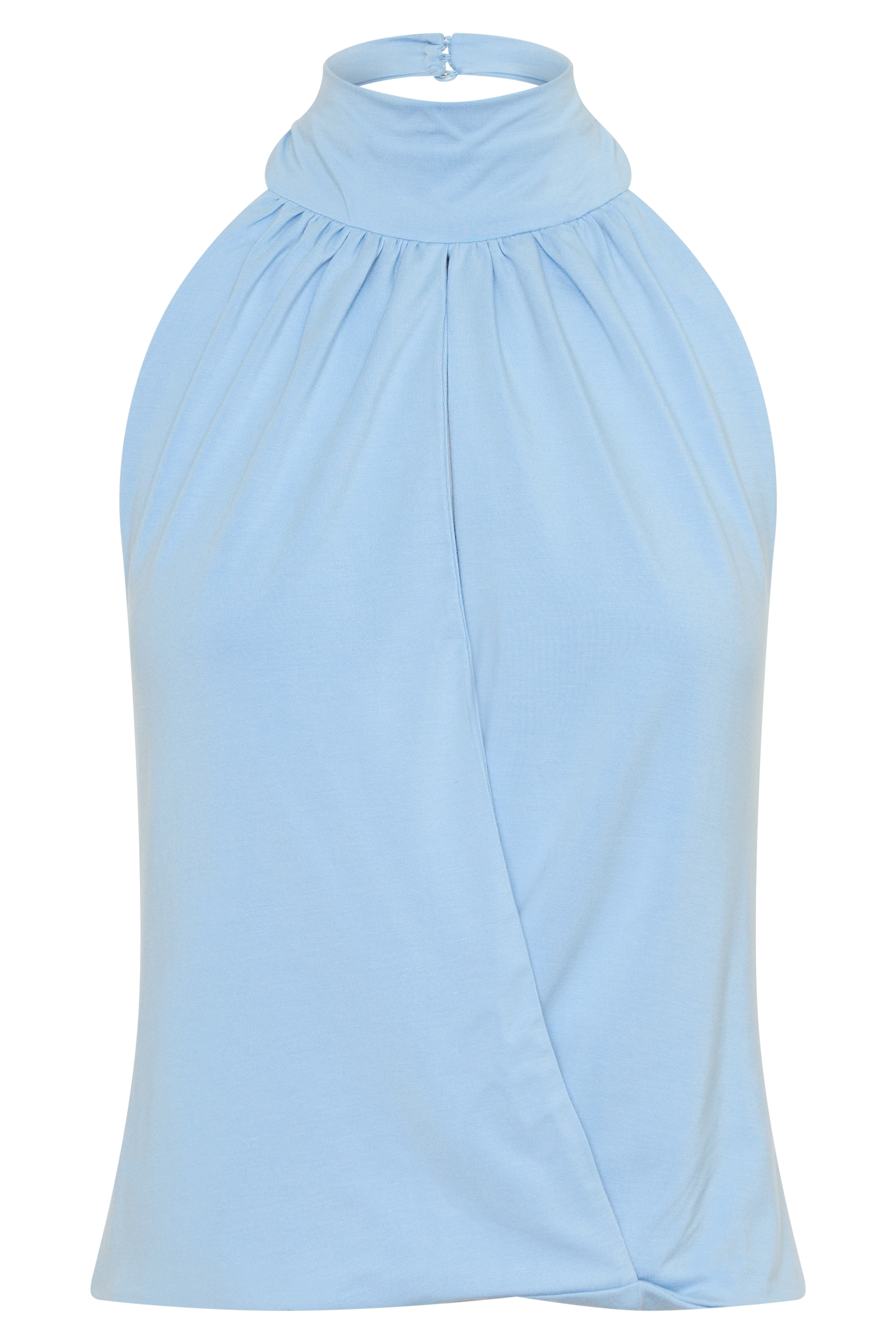 Maki Viscose Sleeveless Halter Top - Blue #9