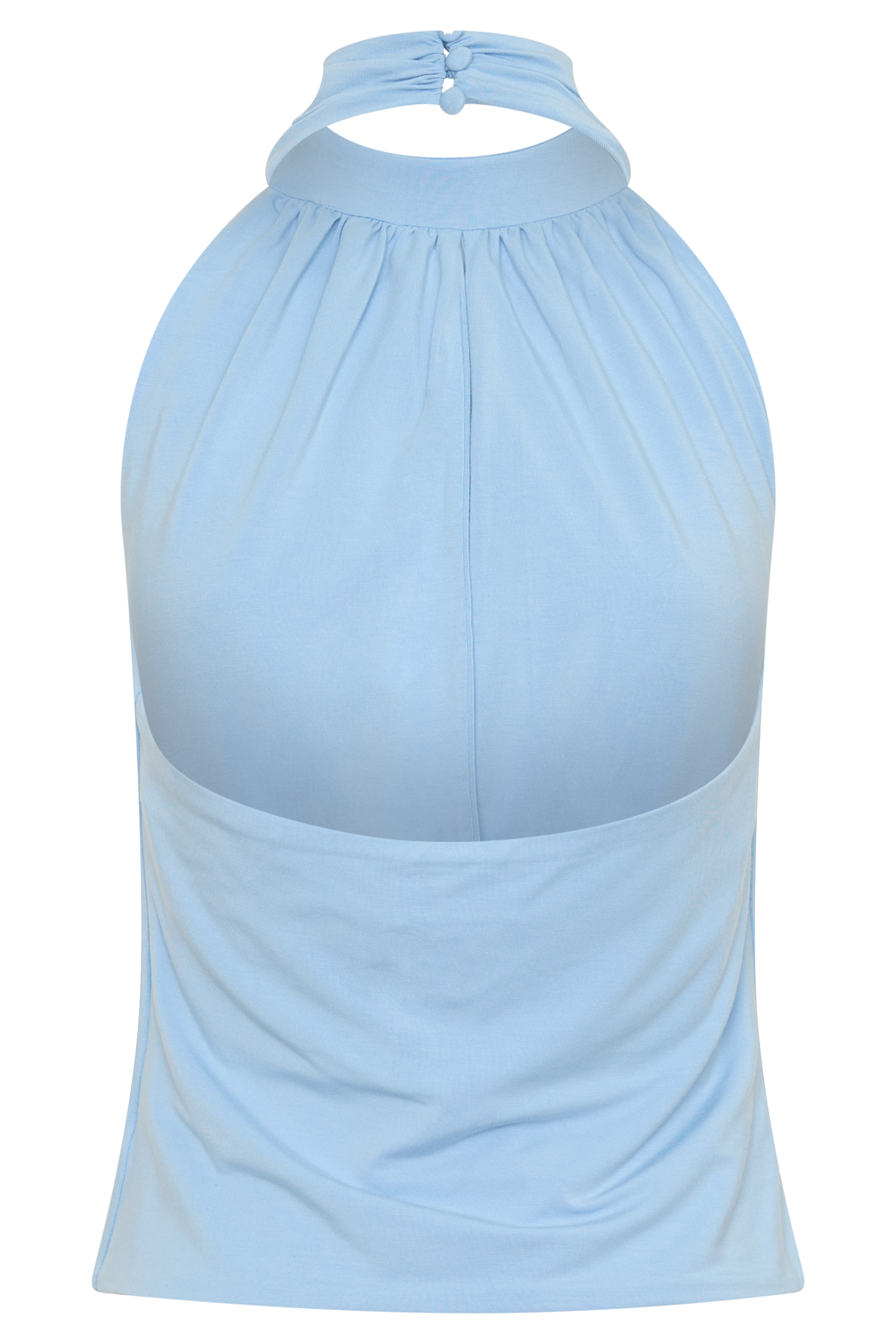 Maki Viscose Sleeveless Halter Top - Blue