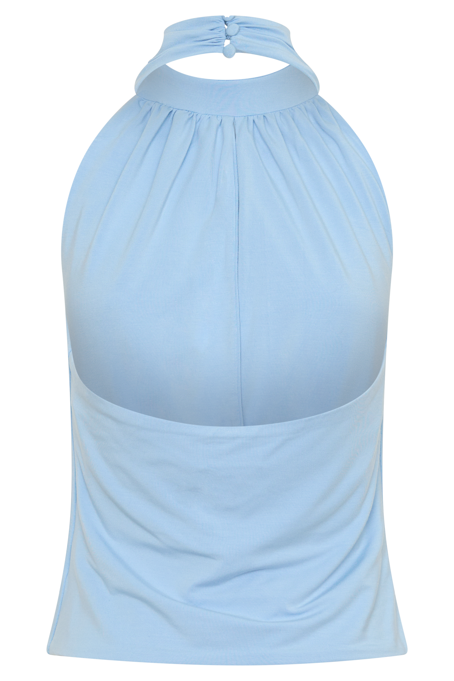 Maki Viscose Sleeveless Halter Top - Blue #8