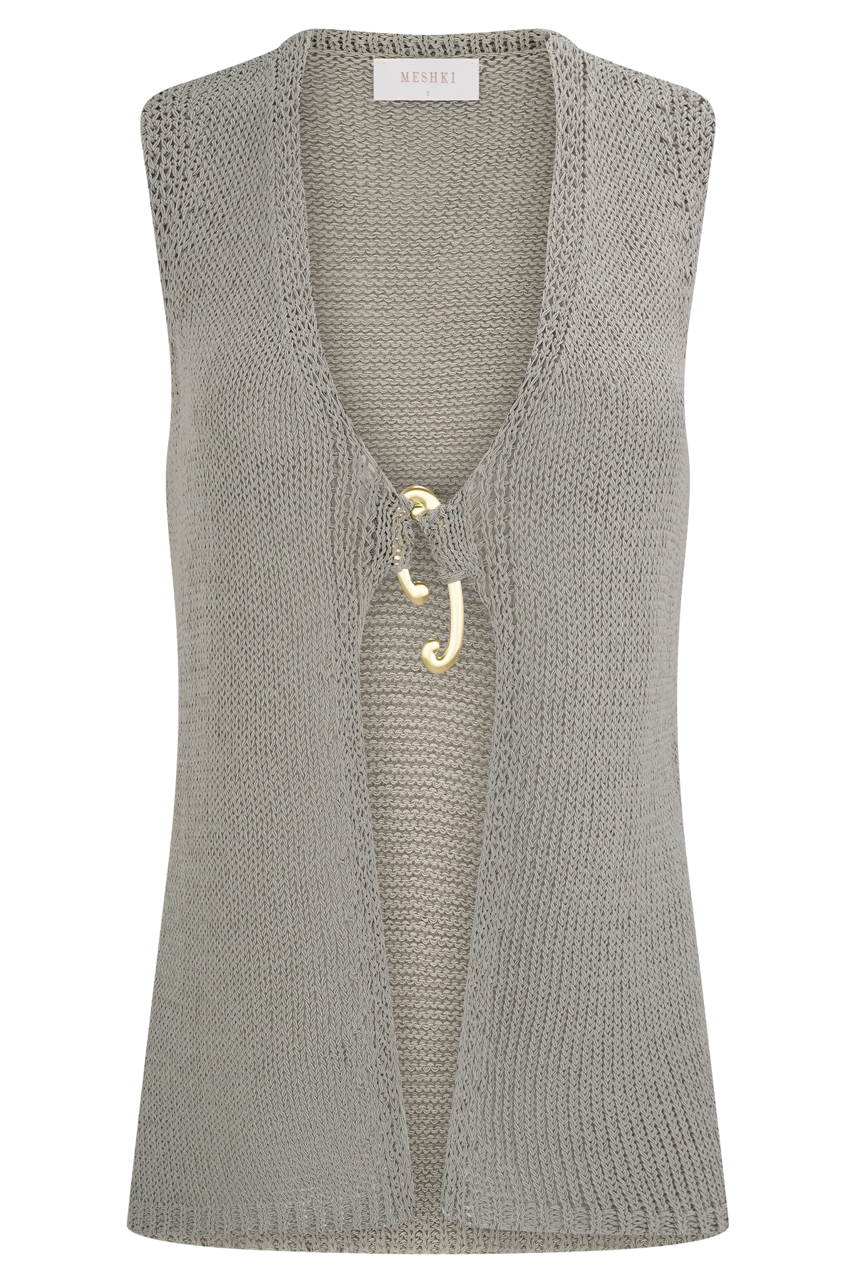 Malani Knit Top With Hardware - Sage #9