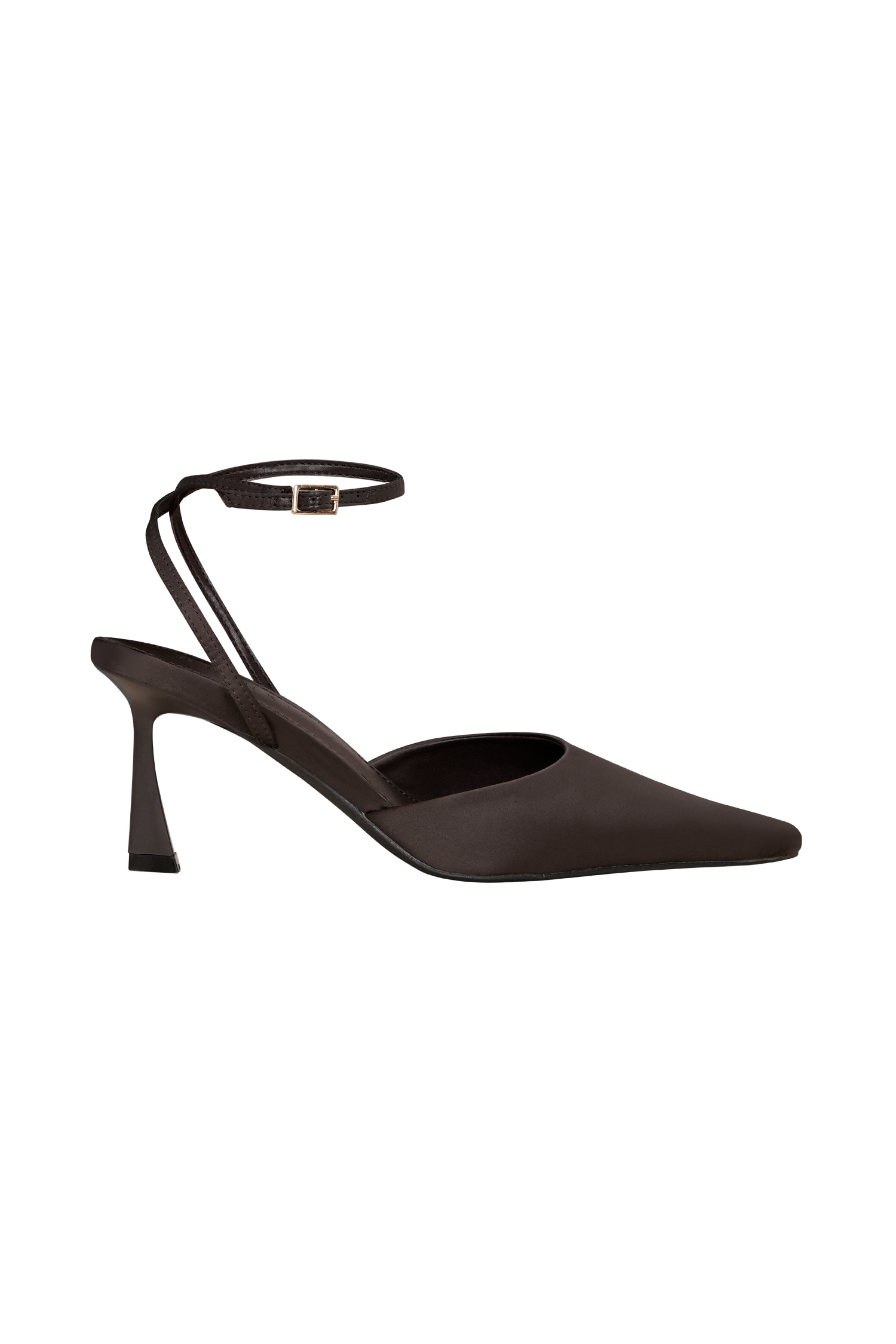 Marley Satin Pointed Heel - Chocolate #2