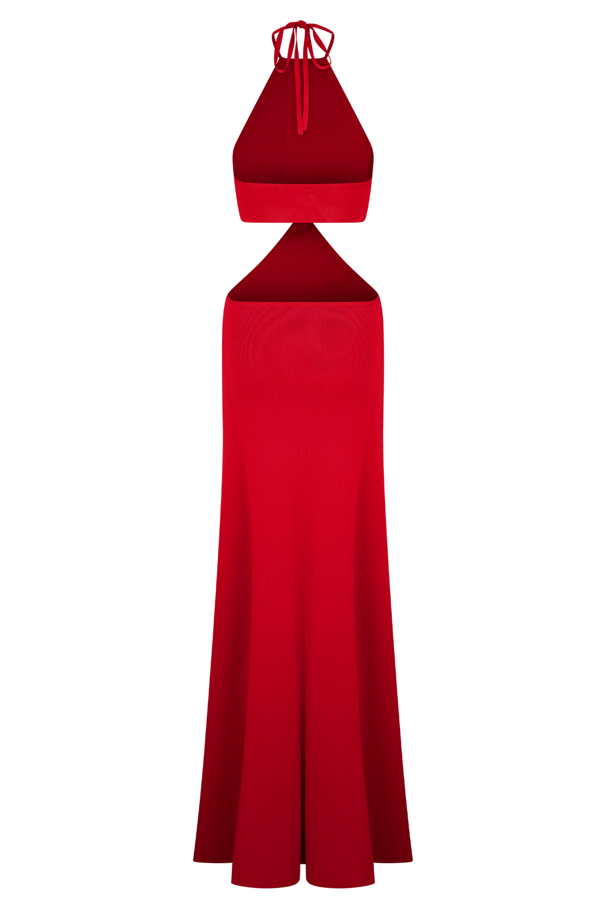 Marlowe Halter Knit Maxi Dress - Red #10