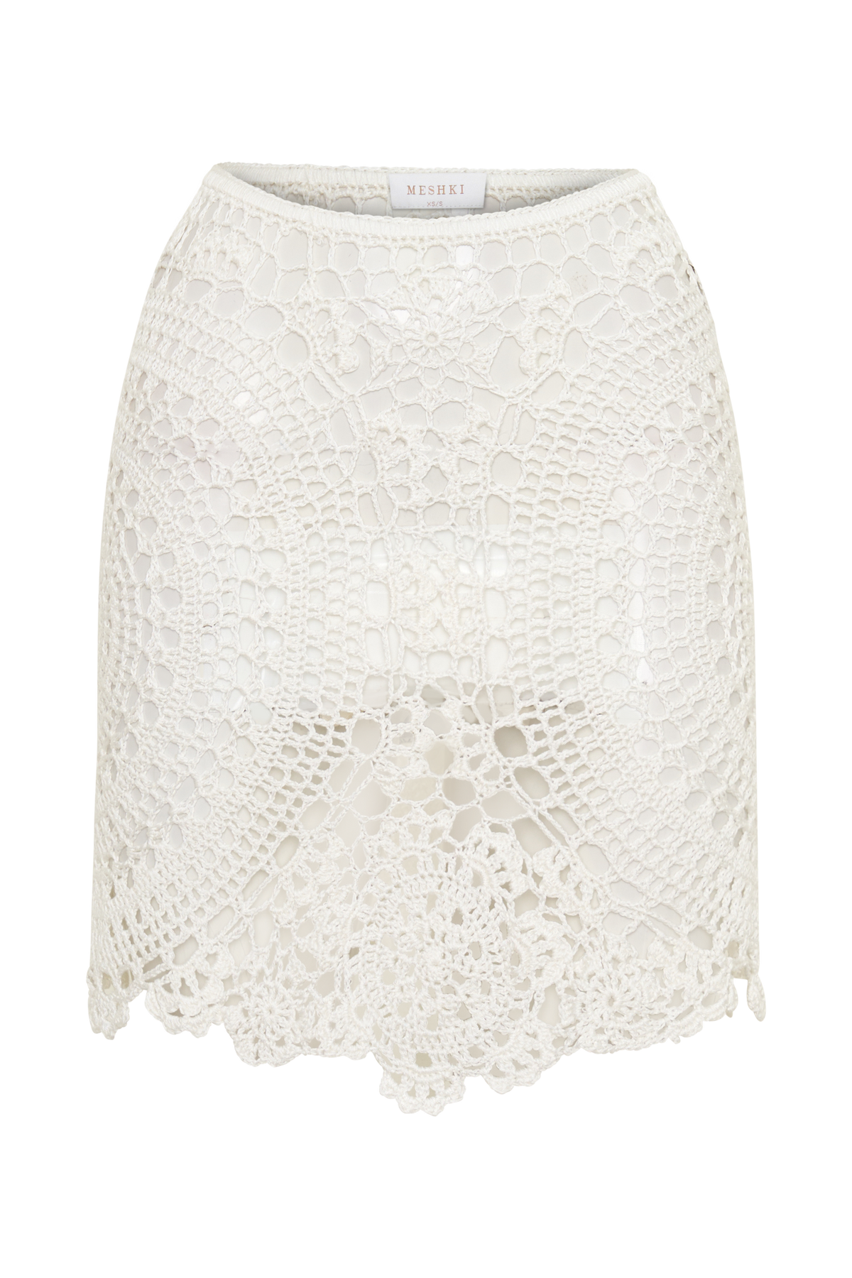 Marvin Crochet Mini Skirt - Ivory #9