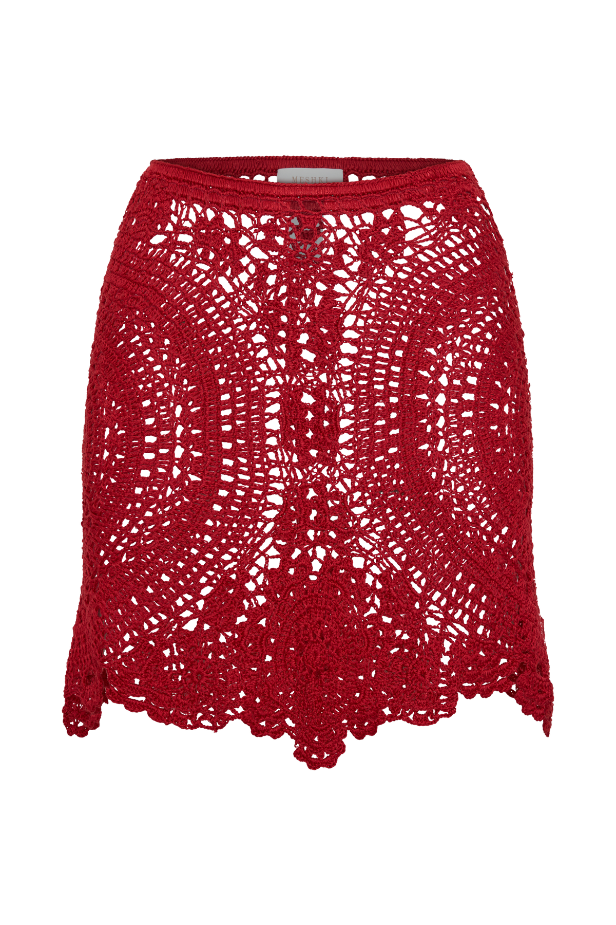 Marvin Crochet Mini Skirt - Red
