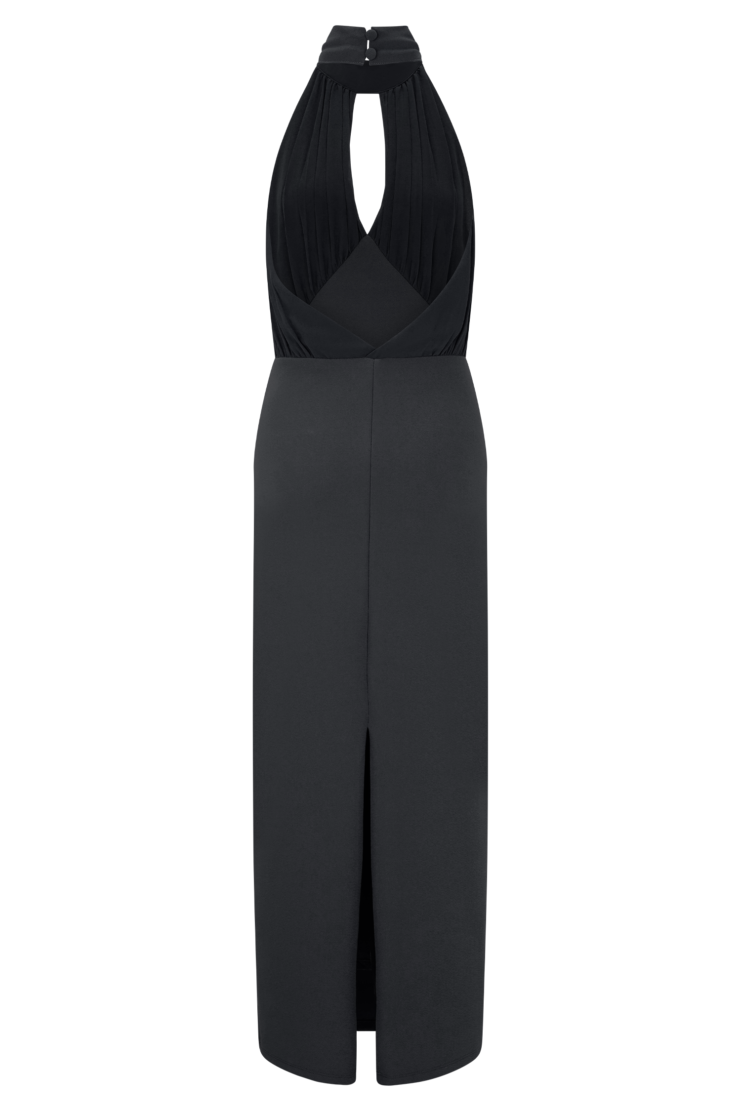 Mierah Halter Midi Dress - Black #7