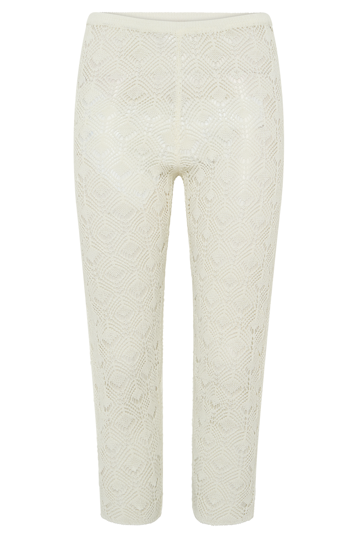 Nikiki Crochet Knit Capri Pants - Ivory #8