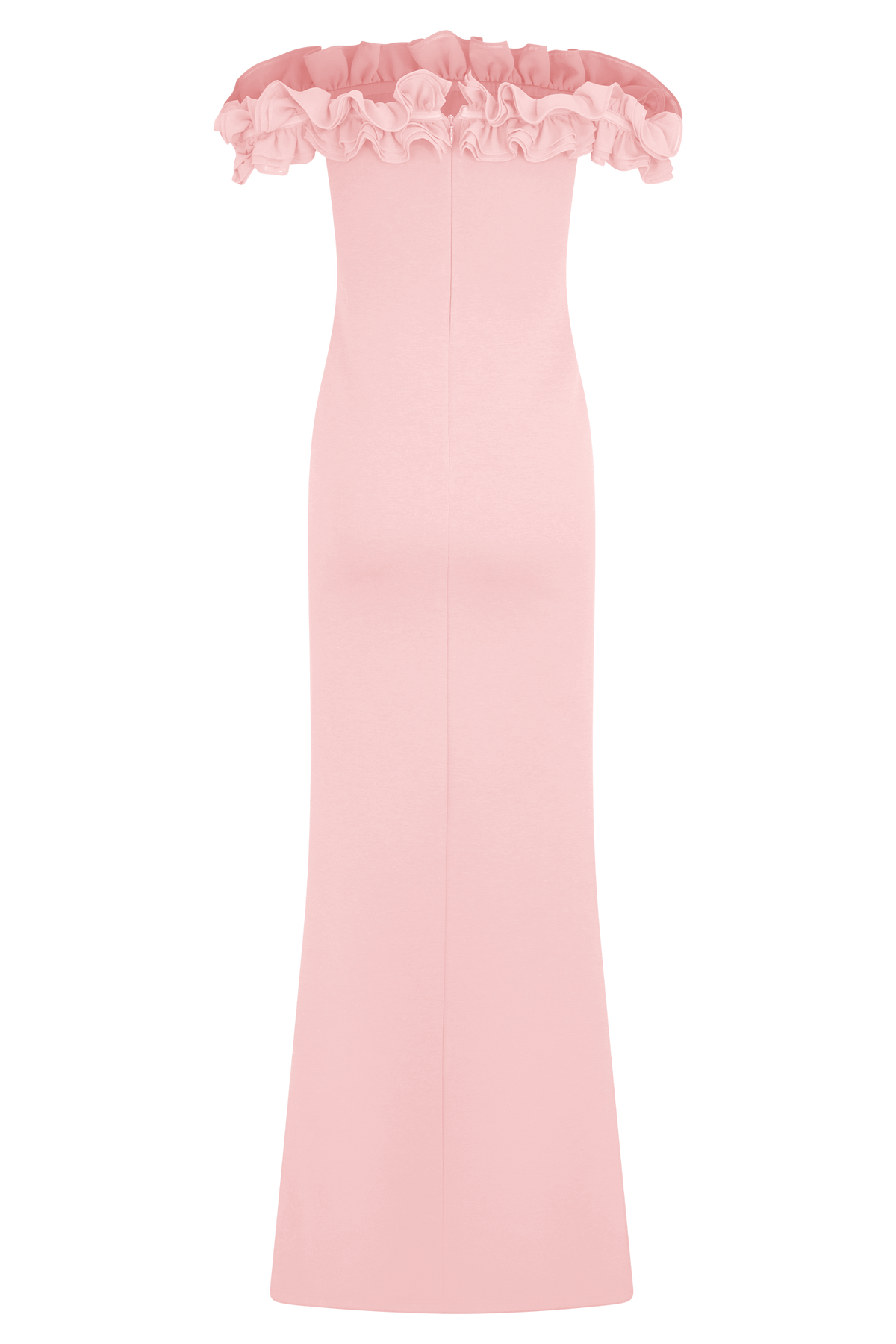 Nova Ruffle Off Shoulder Maxi Dress - Ballet Pink