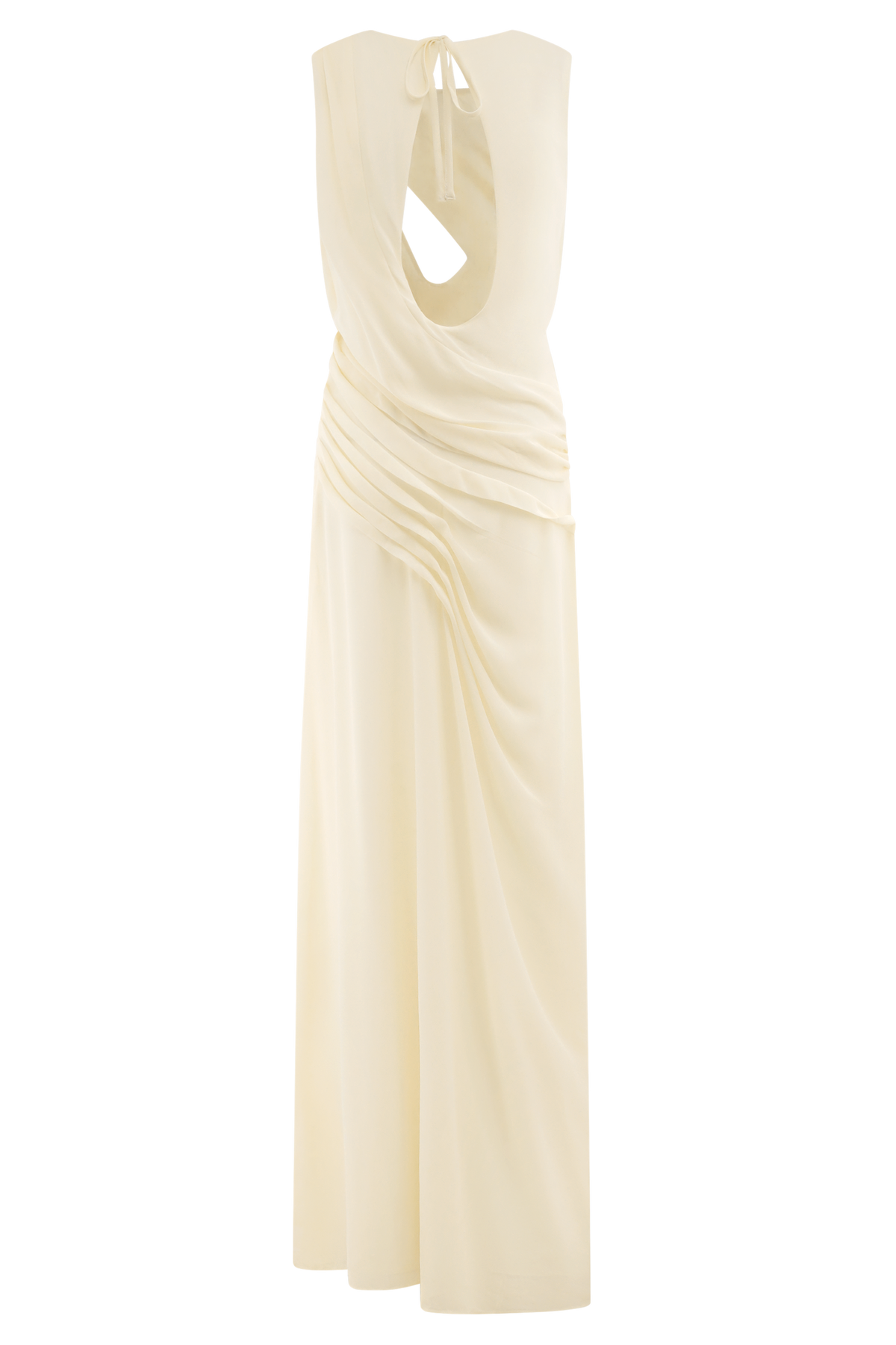 Oria Chiffon Maxi Dress - Ivory #6