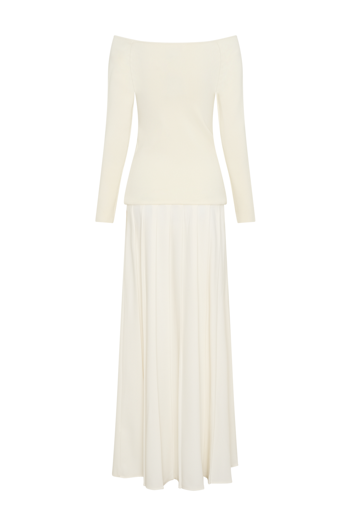 Presley Knit Off Shoulder Maxi Dress - Ivory #7