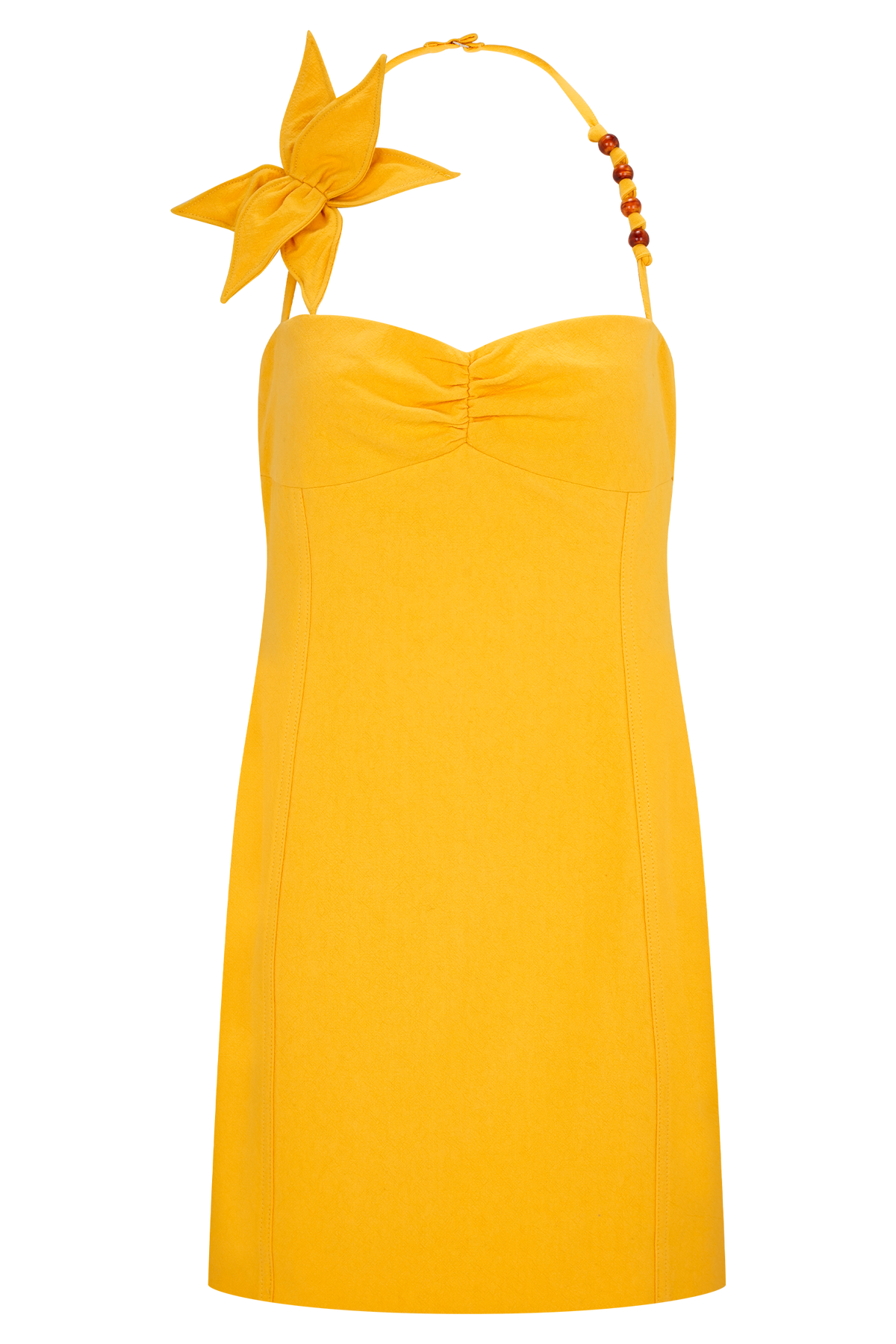Reyes Cotton Floral Mini Dress - Butterscotch #12