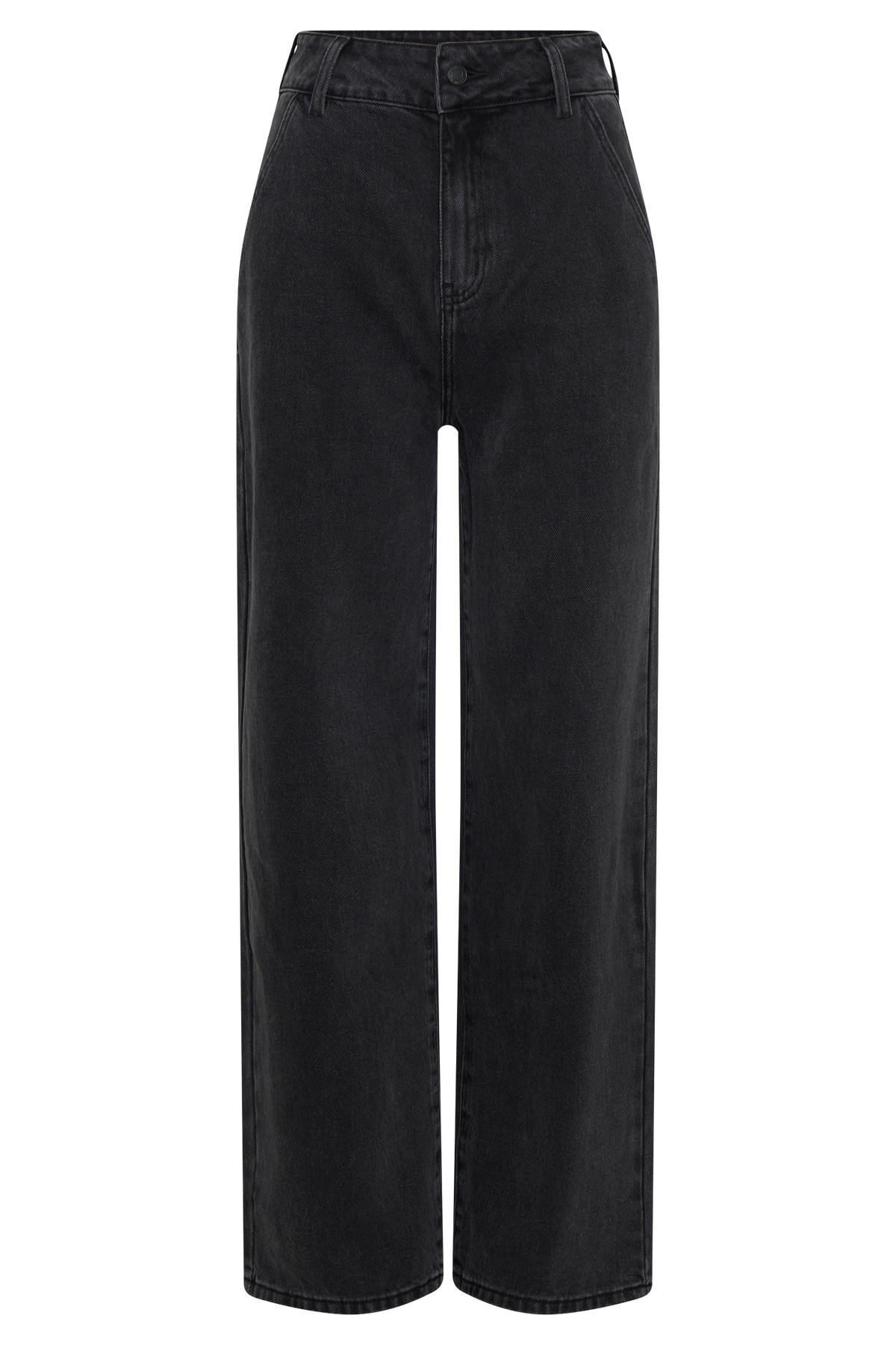 Roxy Wide Leg High Waist Denim Jeans - Washed Black #11
