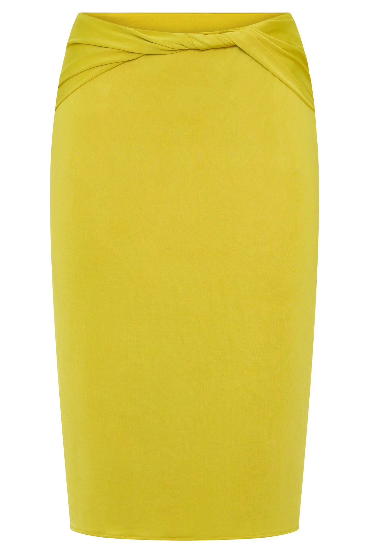 Svetlana Twist Side Detail Skirt - Chartreuse #8
