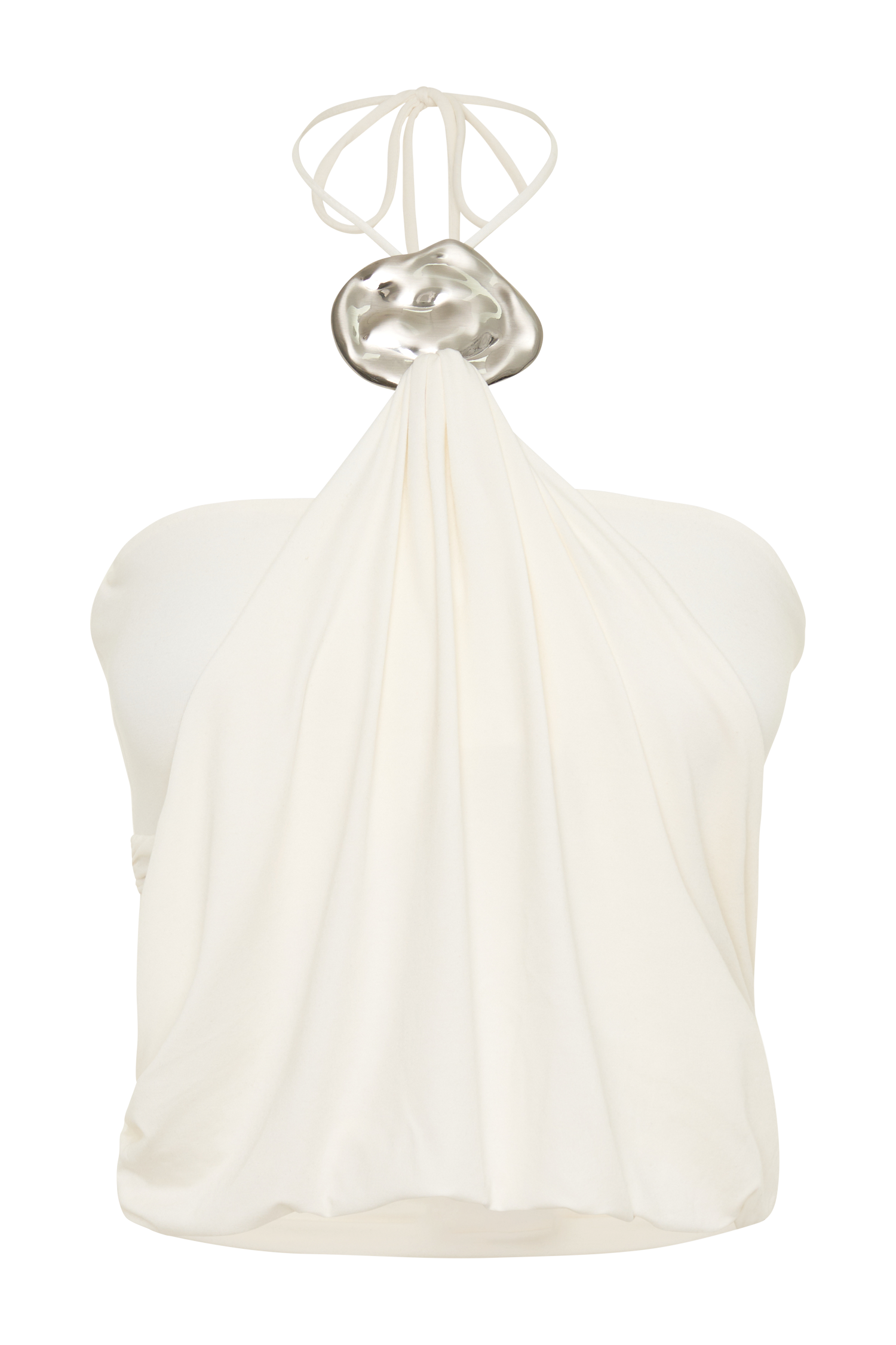 Sade Halter Top With Hardware - Ivory #9