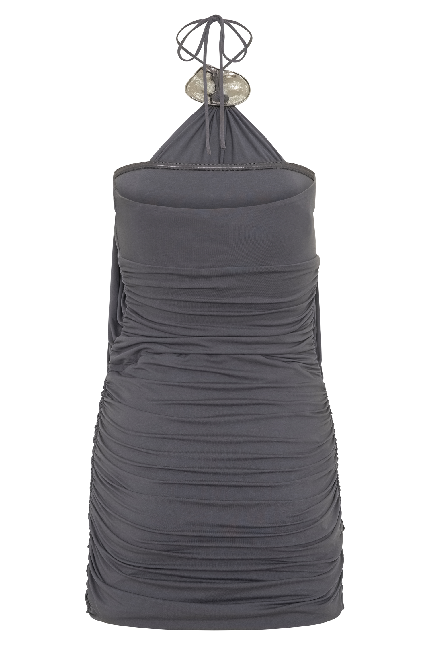 Sade Halter With Hardware Mini Dress - Grey #7