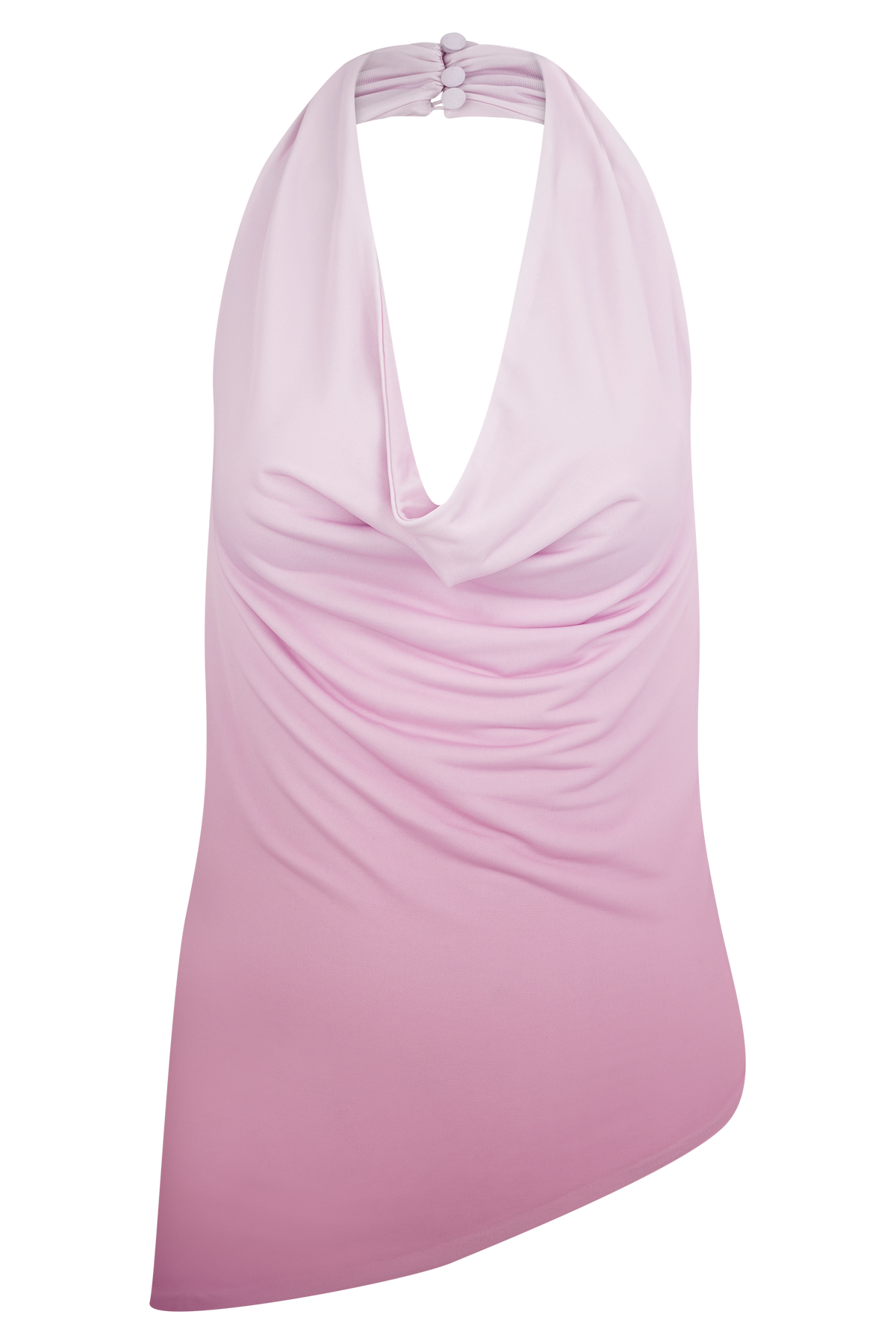 Safiya Asymmetrical Halter Top - Ombre Pink