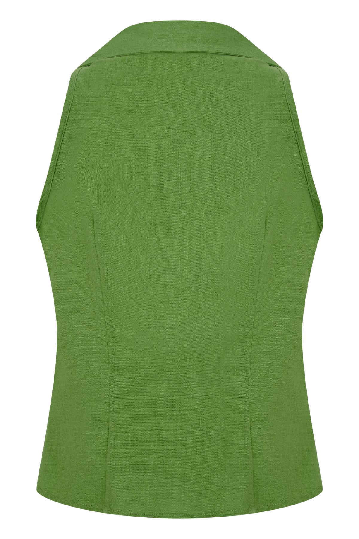 Scout Sleeveless Linen Shirt - Green #8