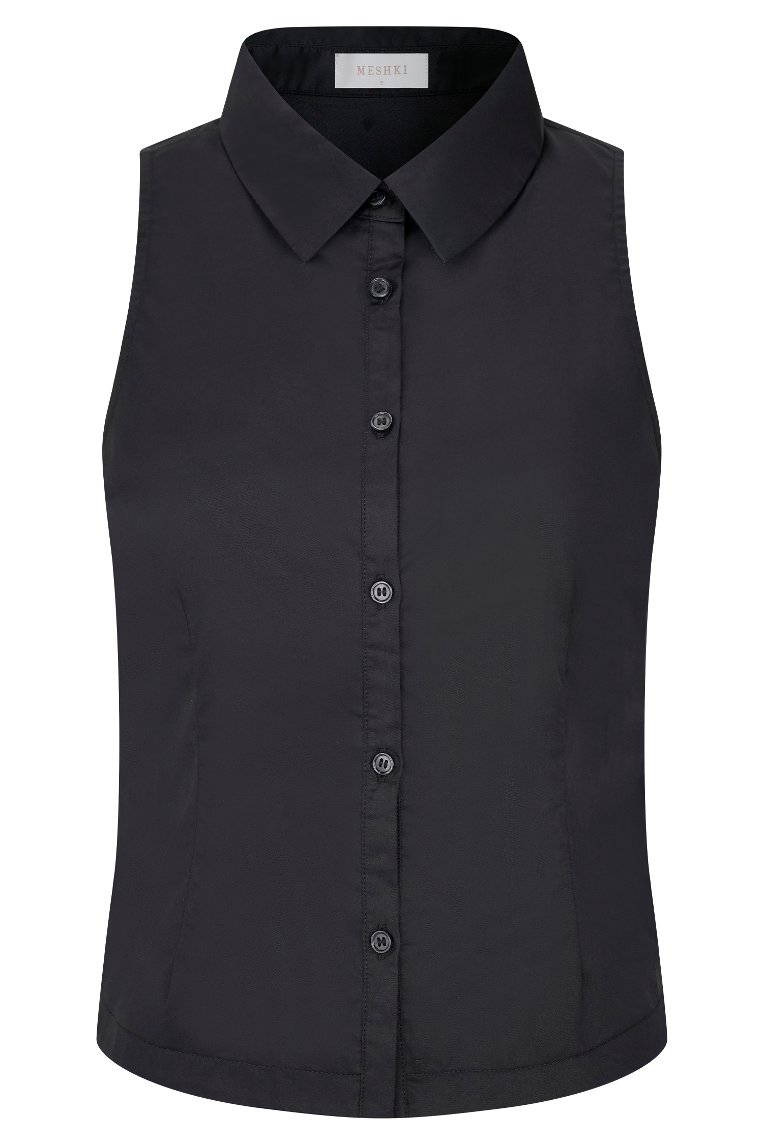 Selene Sleeveless Halter Shirt - Black #9