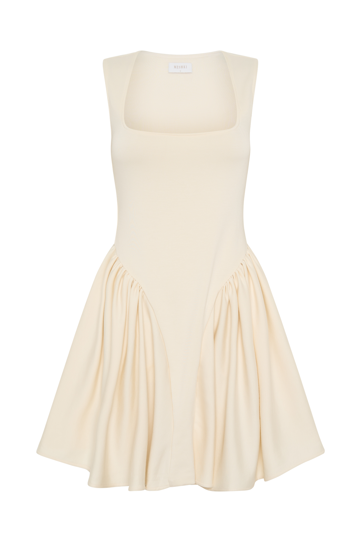 Sharon Scuba Jersey Mini Dress - Ivory #8