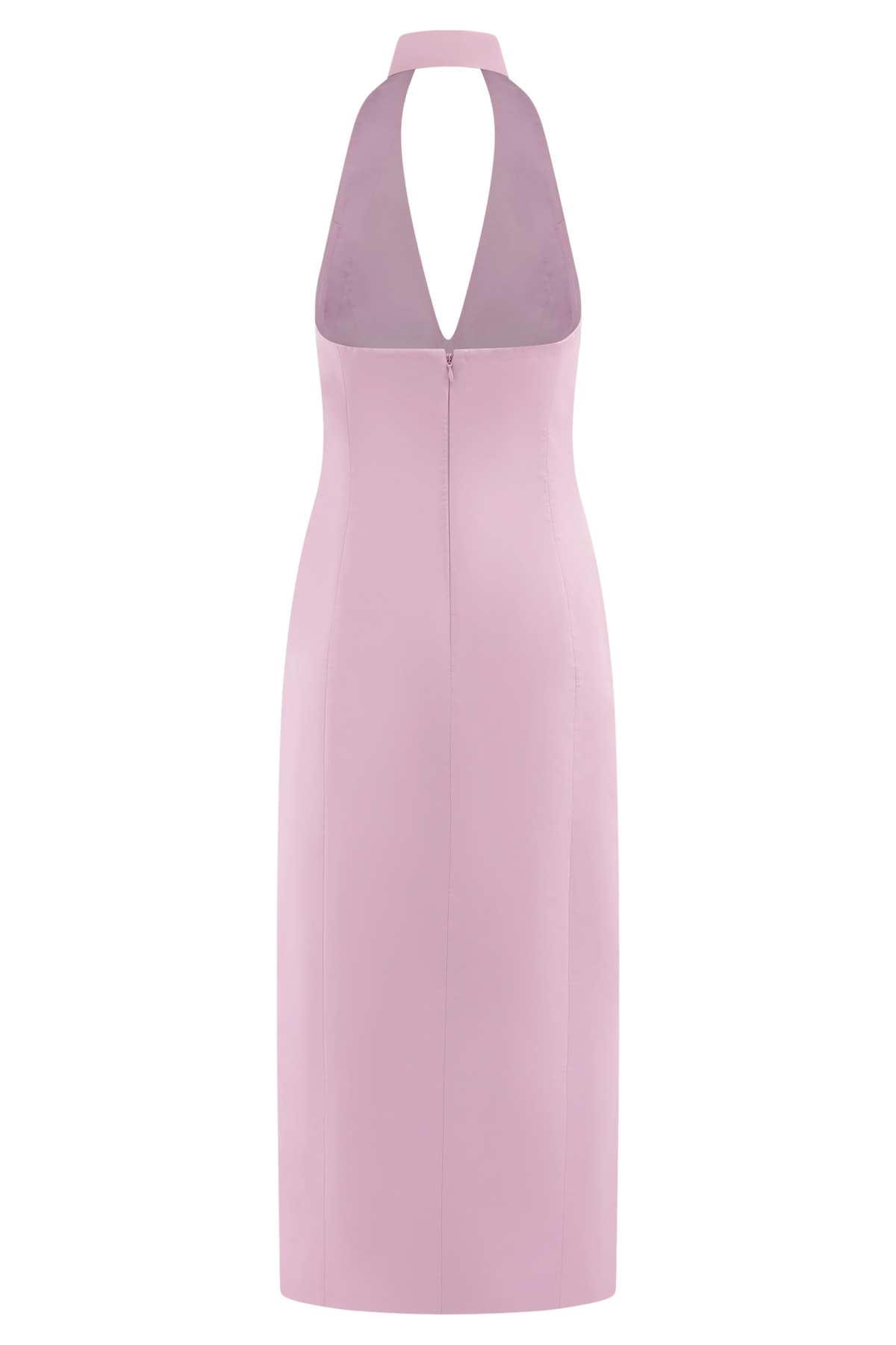 Simona Halter Neck Midi Dress - Blush Pink #8