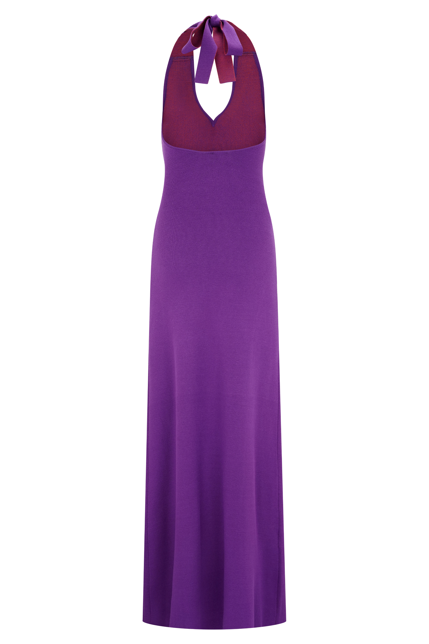 Stacy Knit Halter Maxi Dress - Purple/Red #6