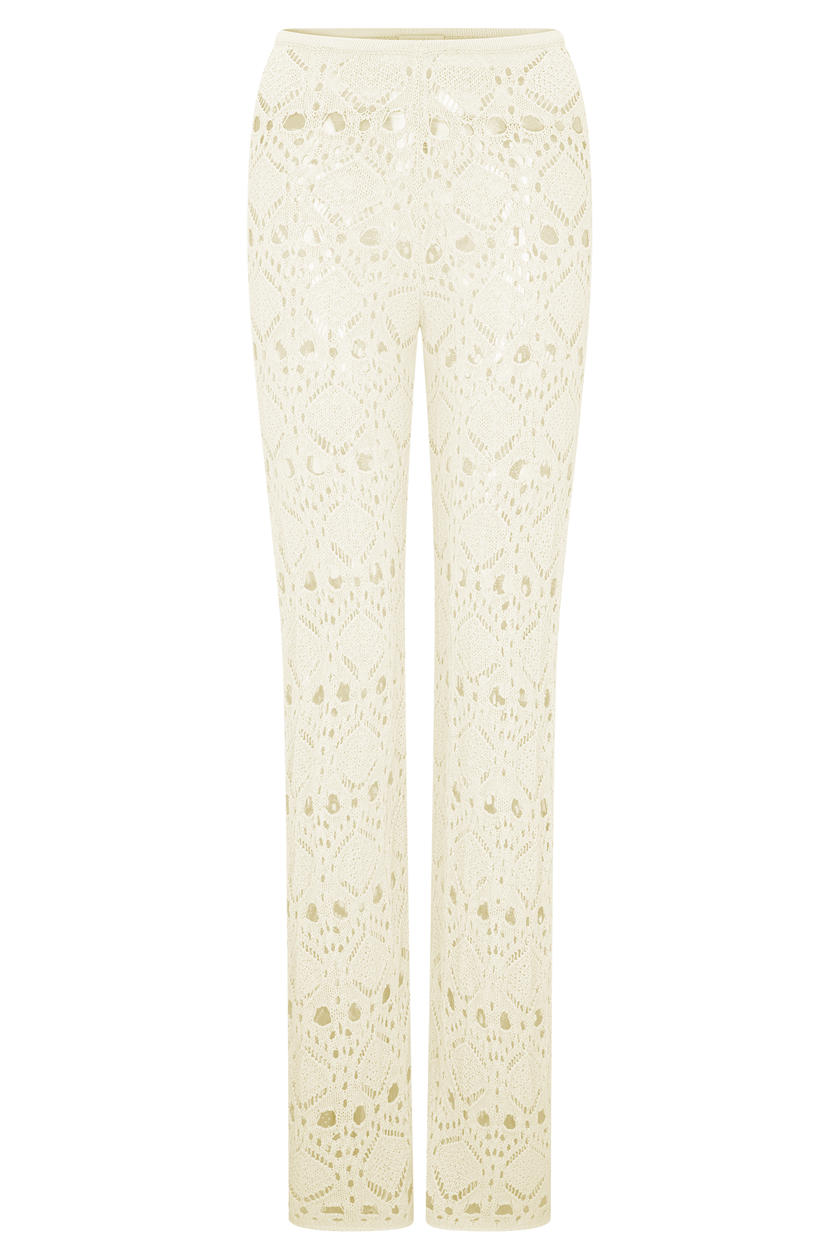 Trena Crochet Knit Pants - Ivory #9