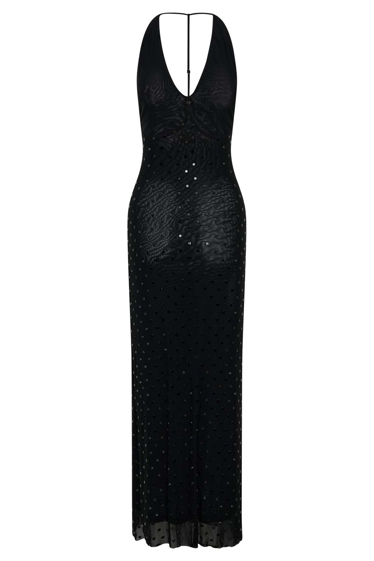Valentine Diamante Maxi Dress - Black #7
