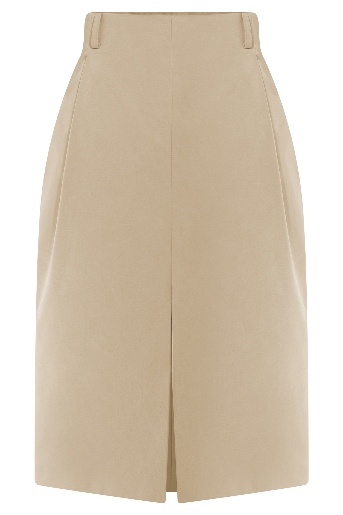 Vera Suiting Split Front Midi Skirt - Ivory Stone #11