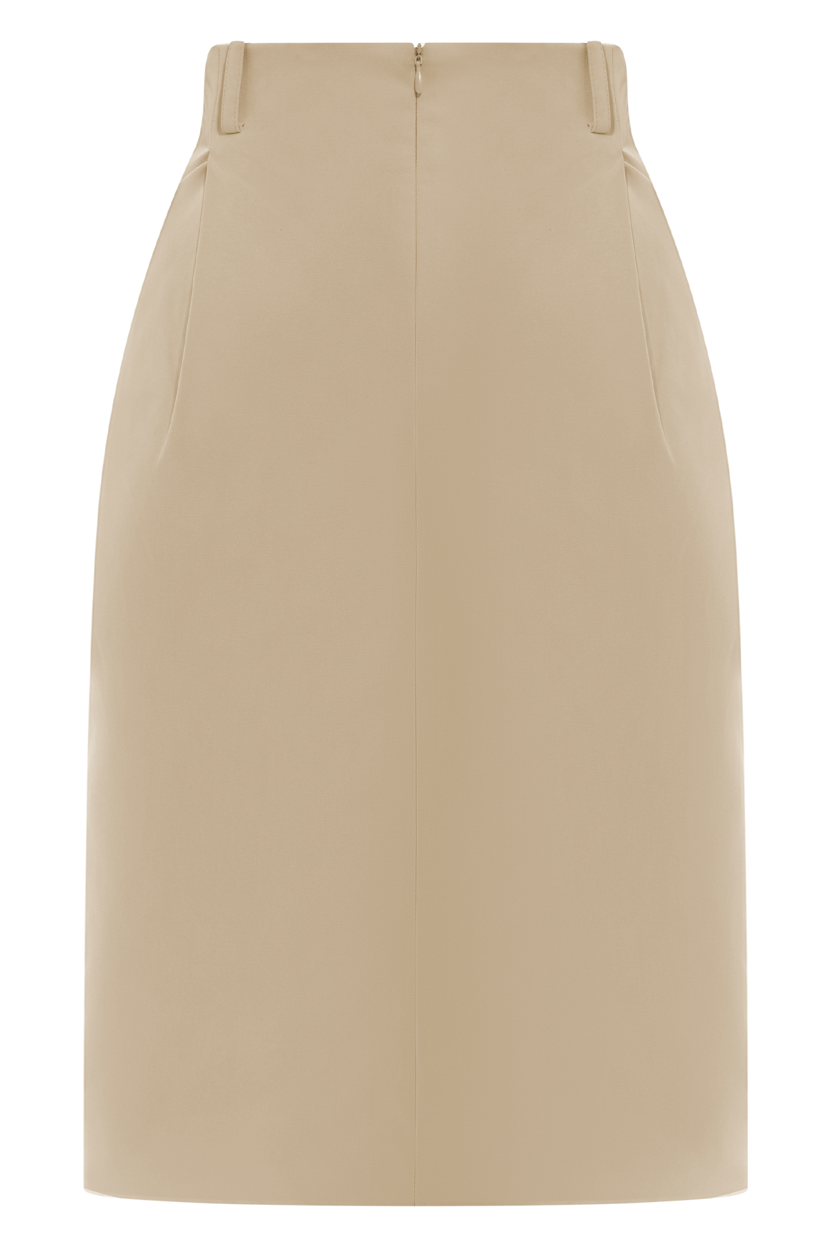 Vera Suiting Split Front Midi Skirt - Ivory Stone #10