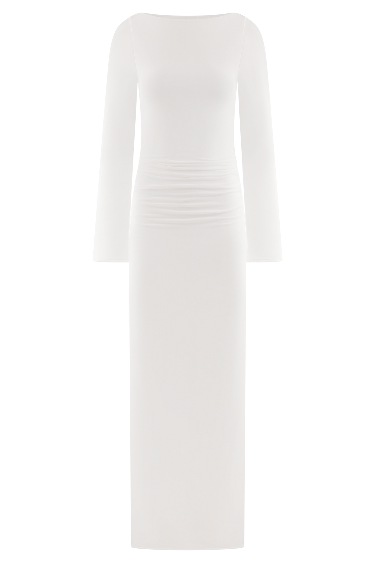 Vienna Slinky Cut Out Maxi Dress - White #7