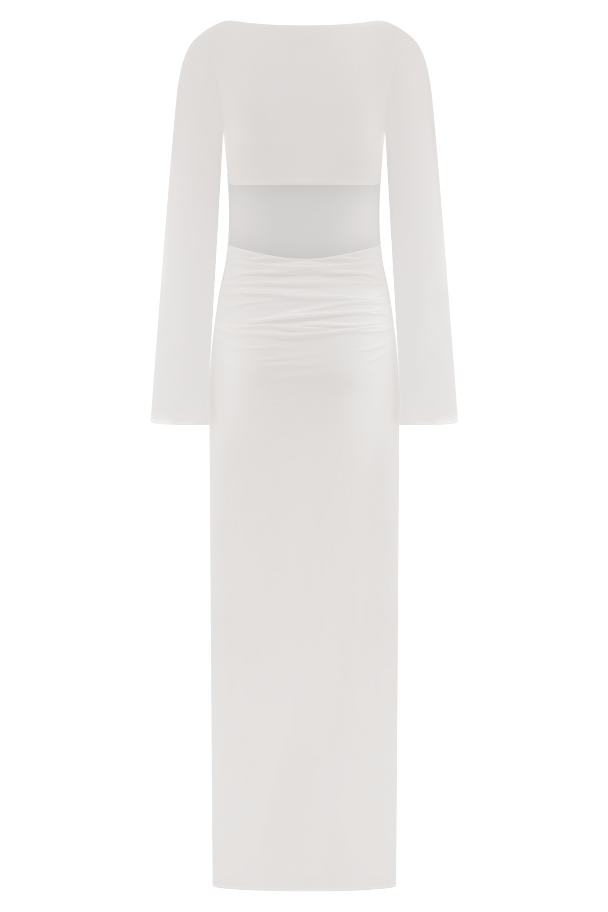 Vienna Slinky Cut Out Maxi Dress - White #6