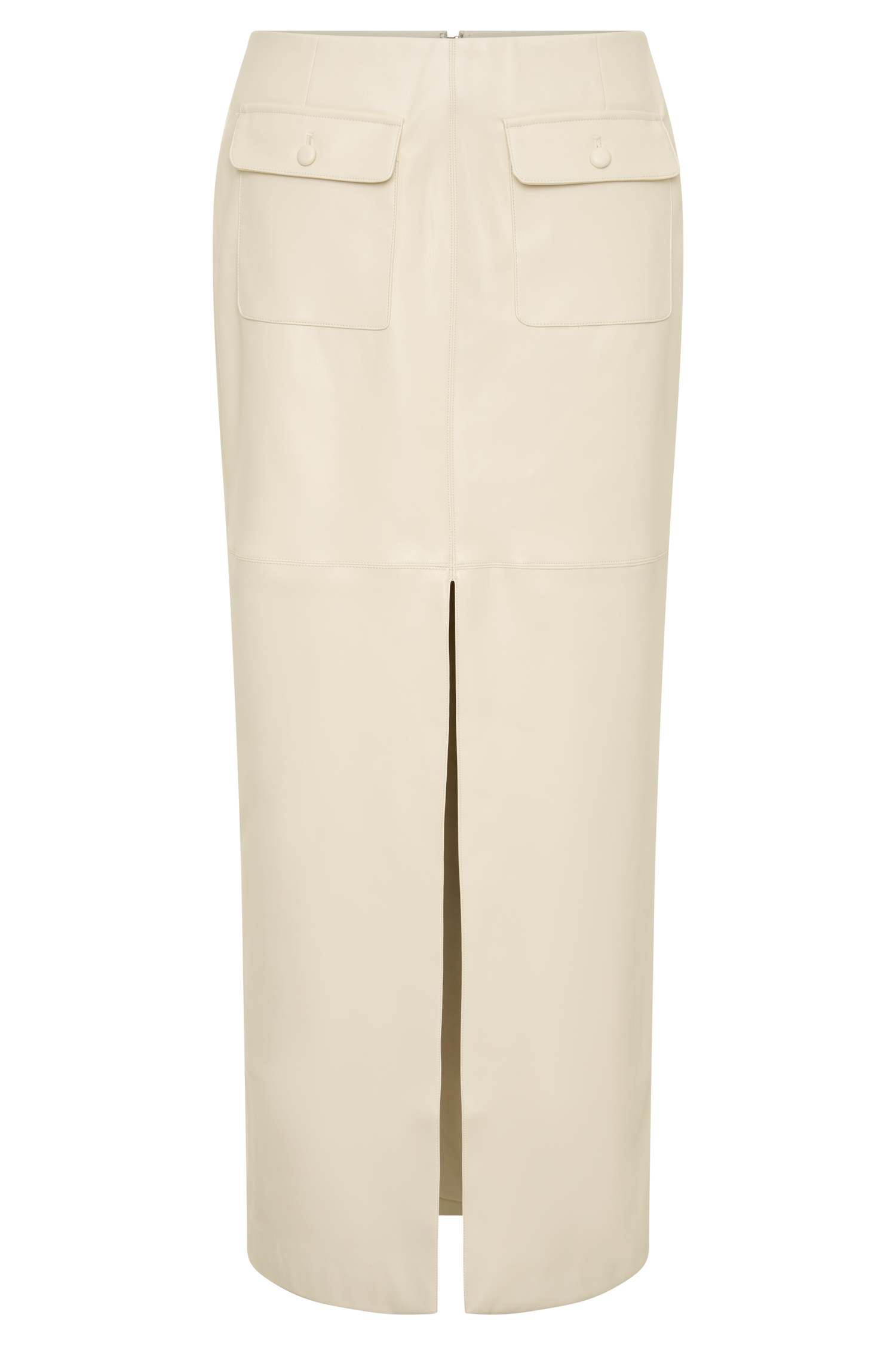 Winslet Faux Leather Maxi Skirt - Bone #10