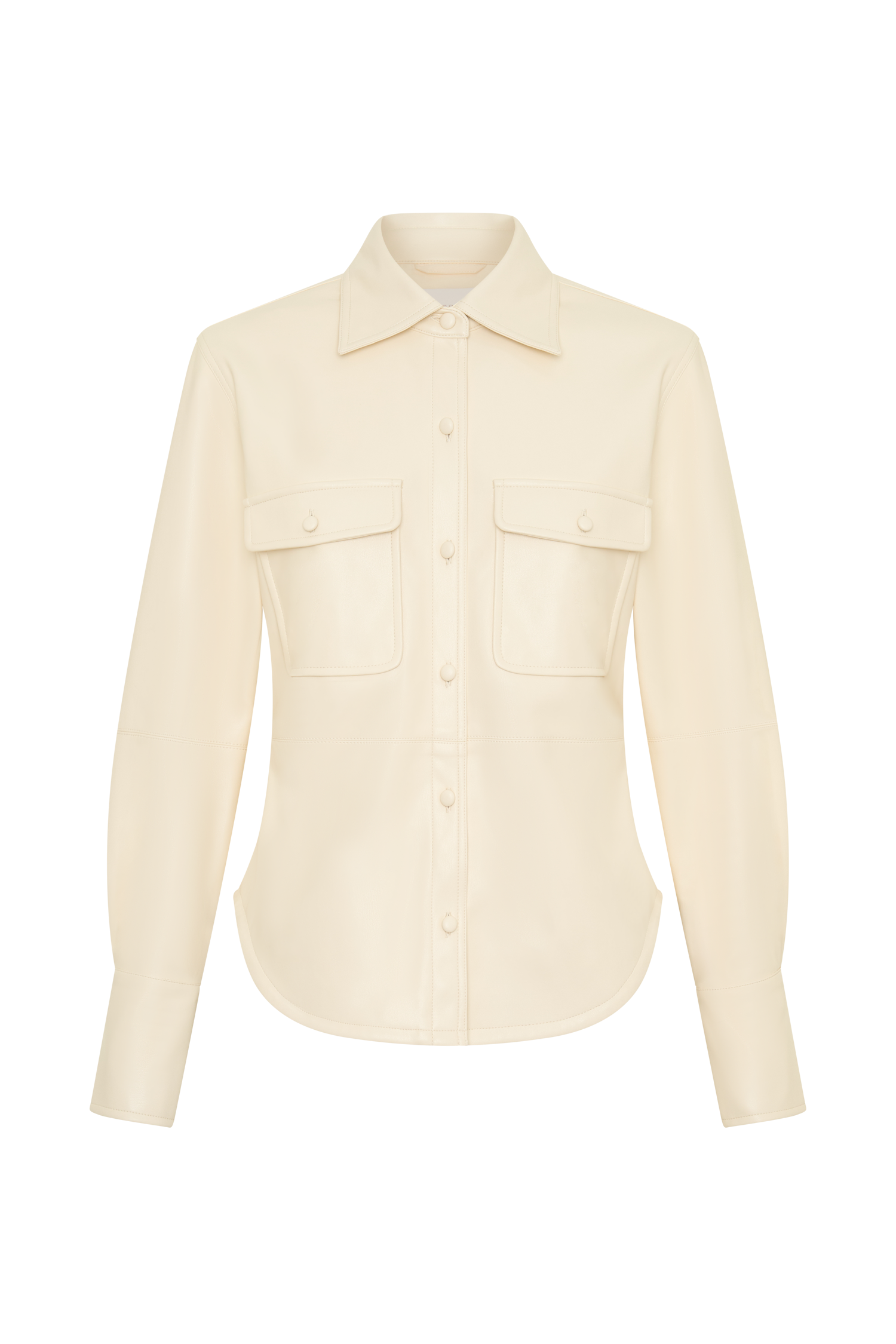 Winslet Faux Leather Shirt - Bone #11