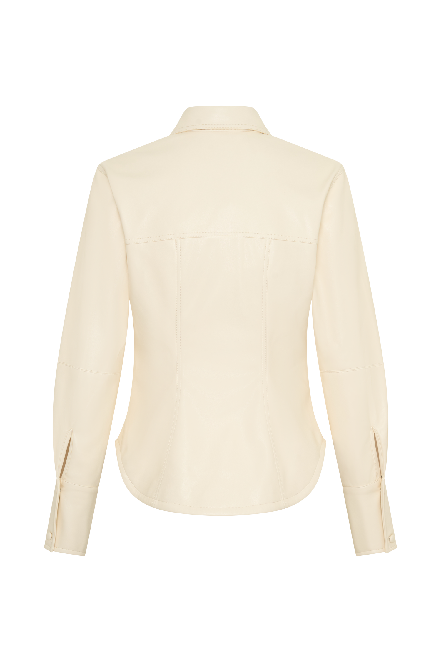 Winslet Faux Leather Shirt - Bone #10
