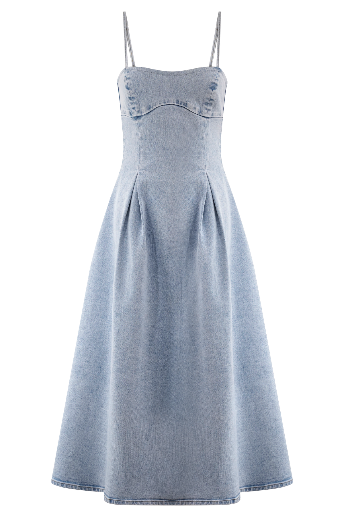 Harlyn Denim Midi Dress - Light Blue #9