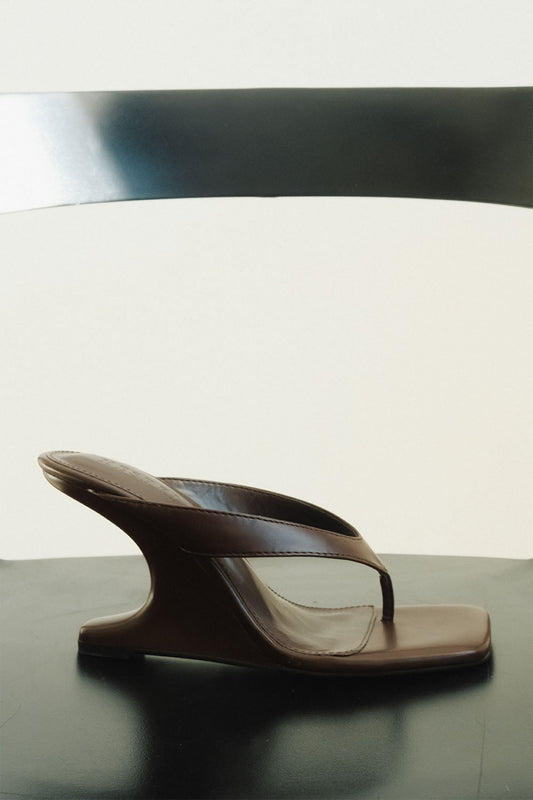 Karman Curved Wedge Heel - Chocolate
