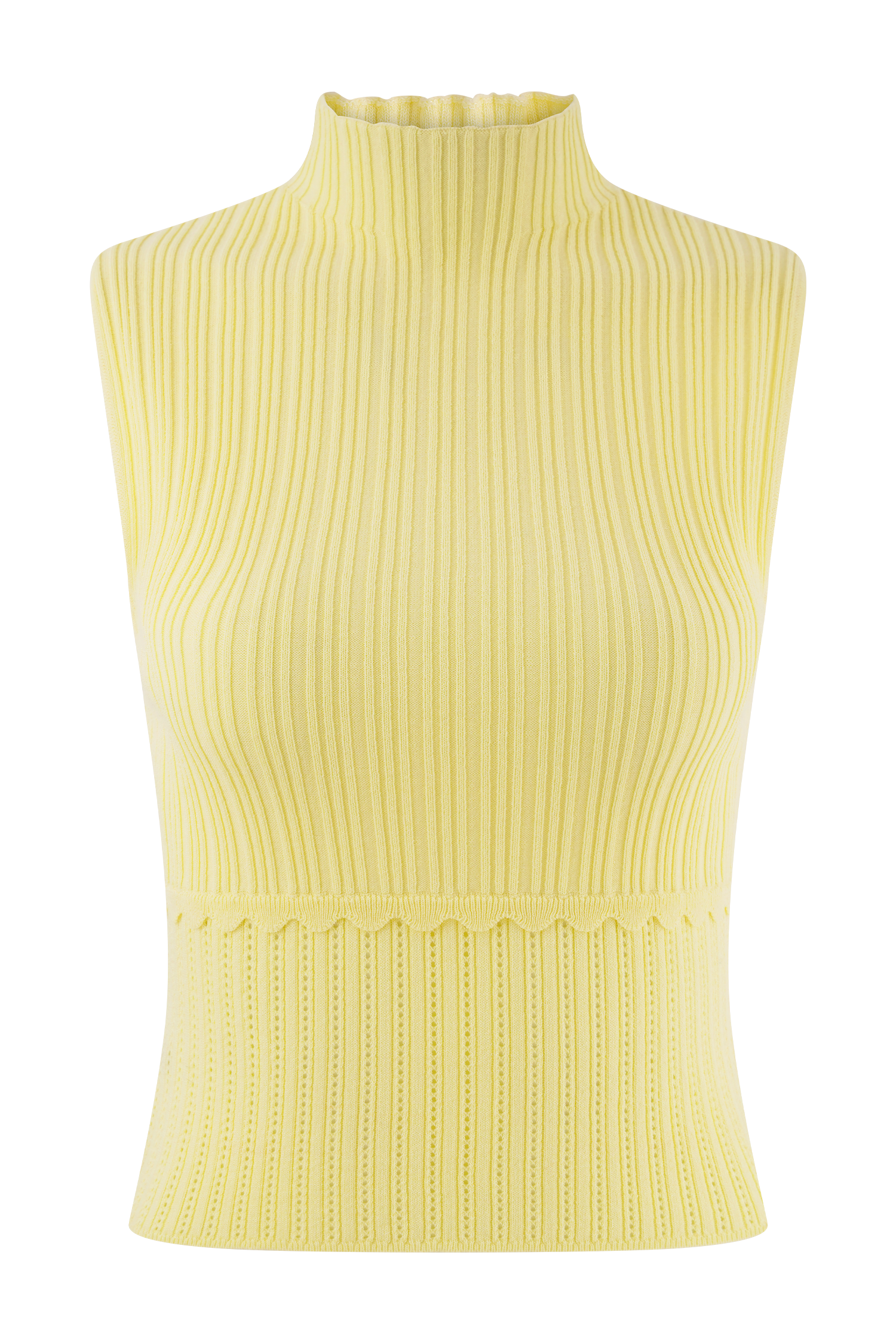 Indy Pointelle Knit Top - Lemon #9