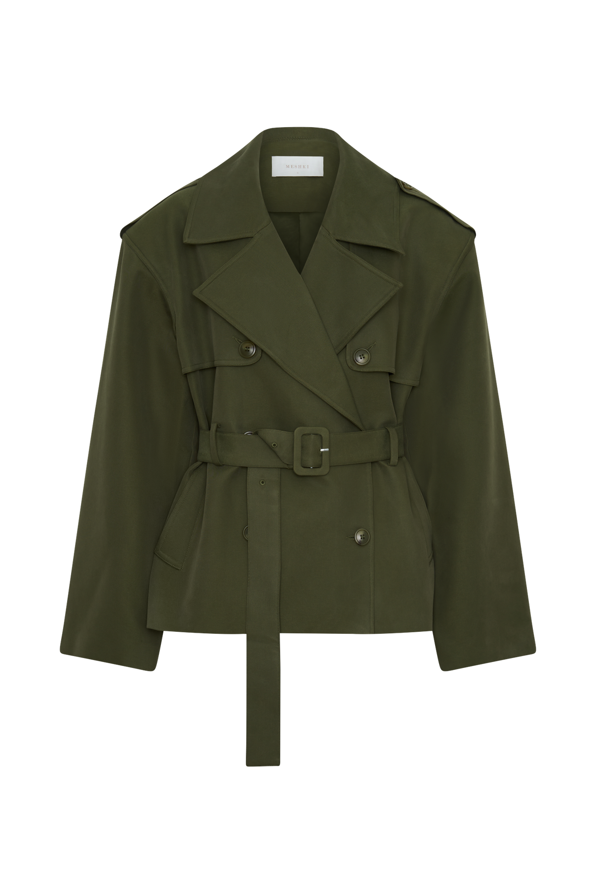 Alden Short Trench Jacket - Olive