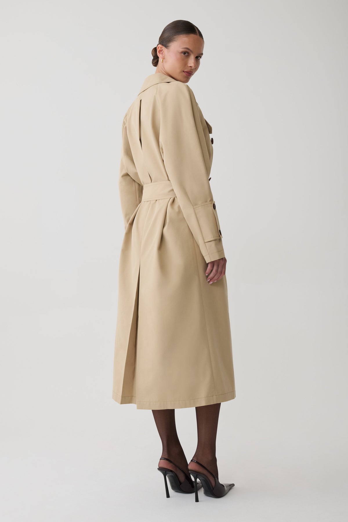 Dillon Oversized Trench Coat - Stone #2
