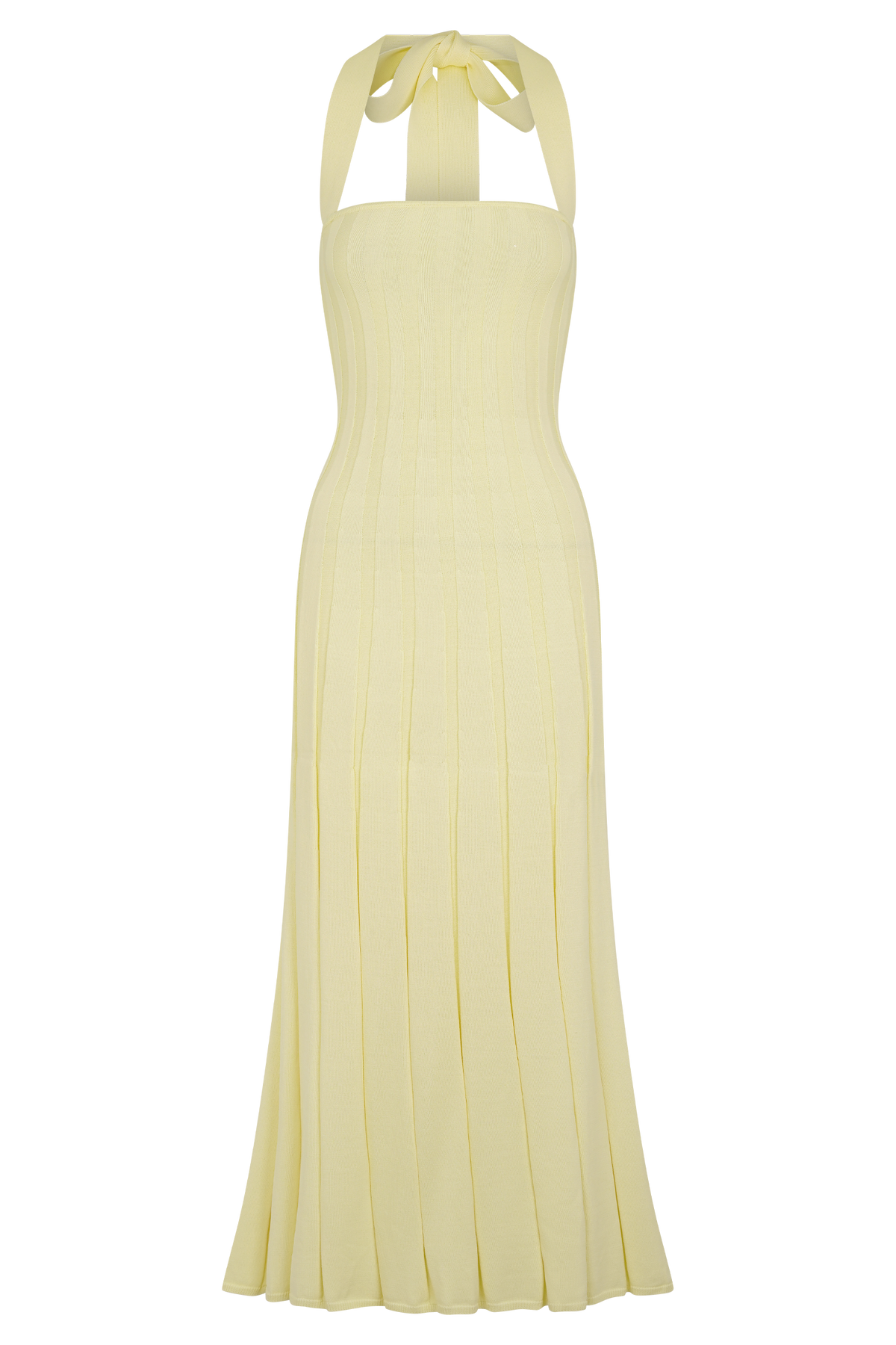 Jacqui Halter Knit Midi Dress - Lemon #7