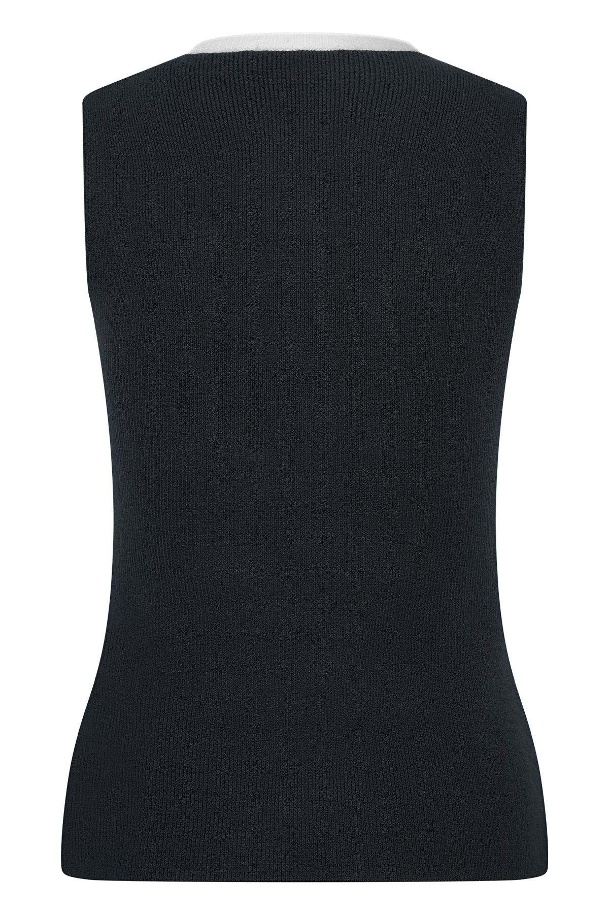 Julianne Contrast Knit Top - Black/White #6